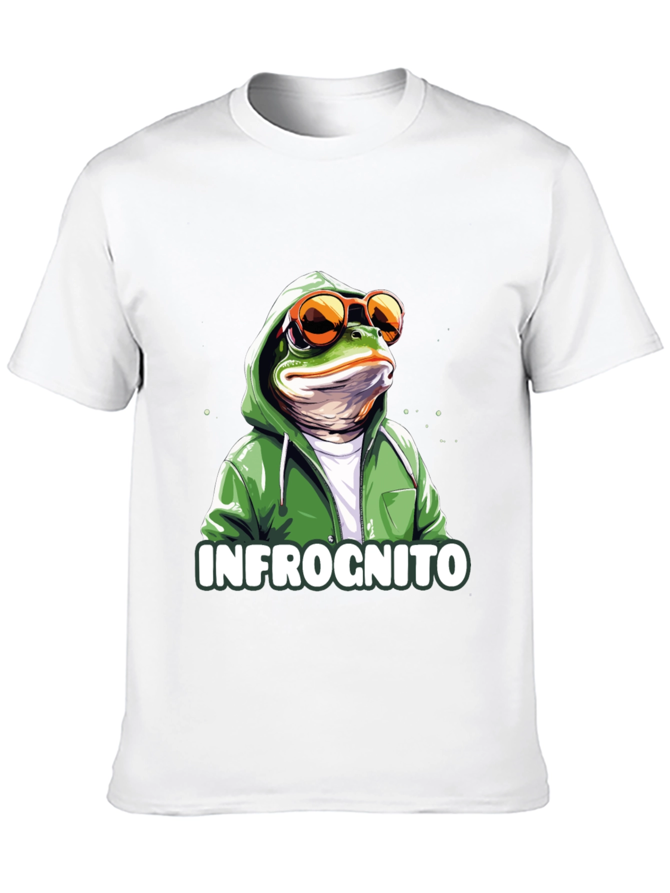 Black Infrognito Frog T-Shirt - Cool & Funny Design view 10