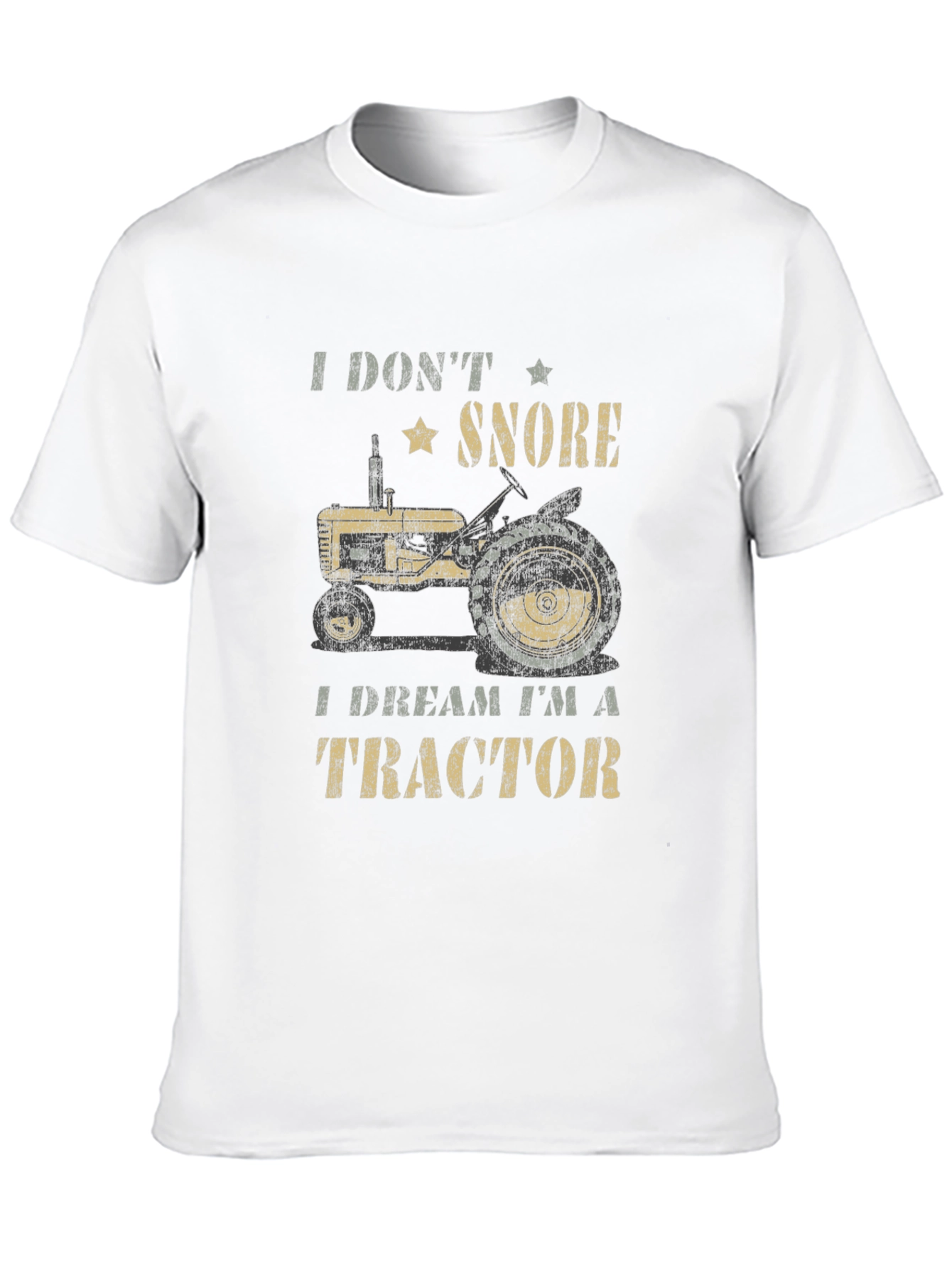 Black I Dream I'm A Tractor T-Shirt view 10