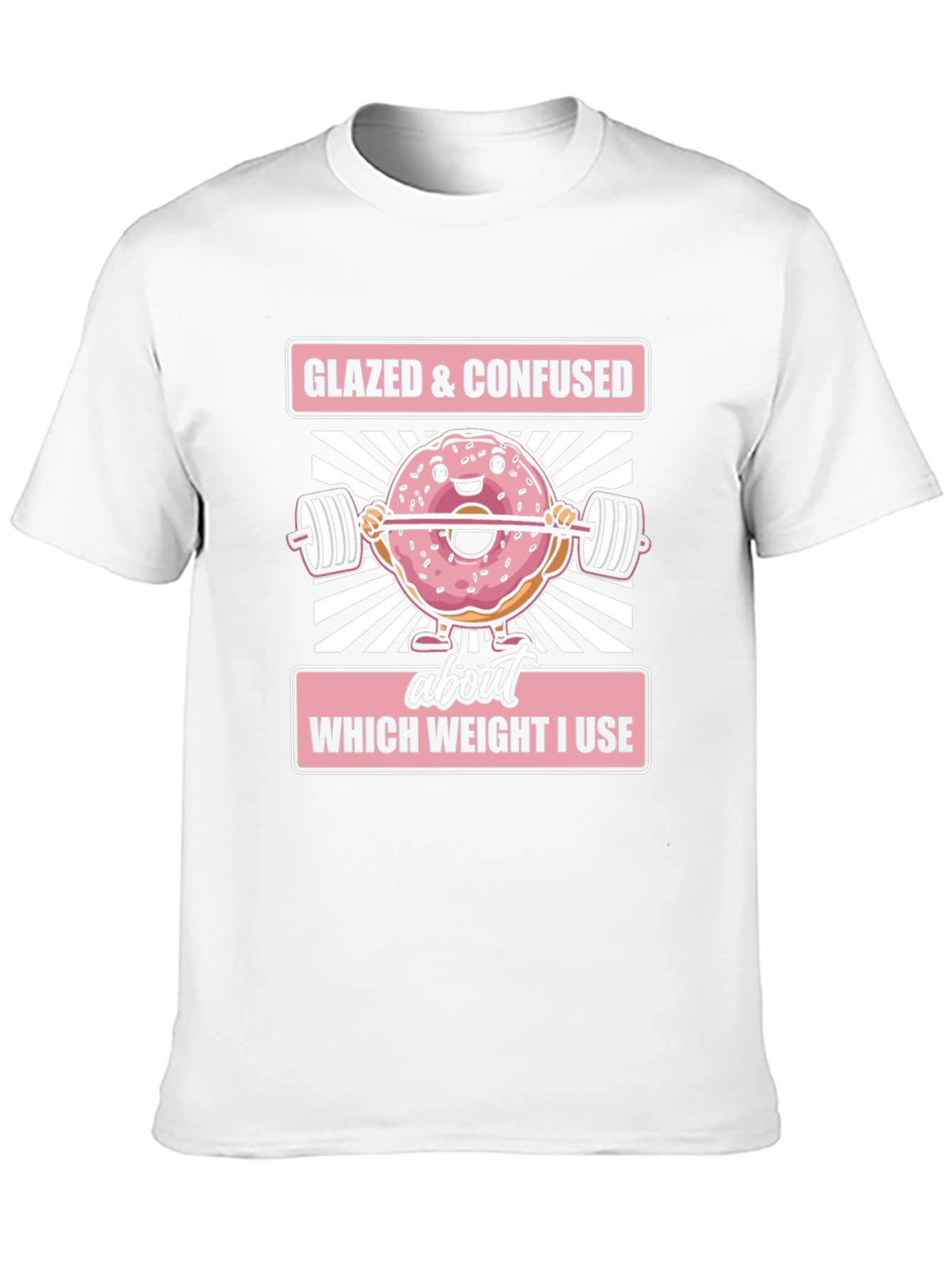 Black Glazed & Confused Donut Weightlifting T-Shirt view 10