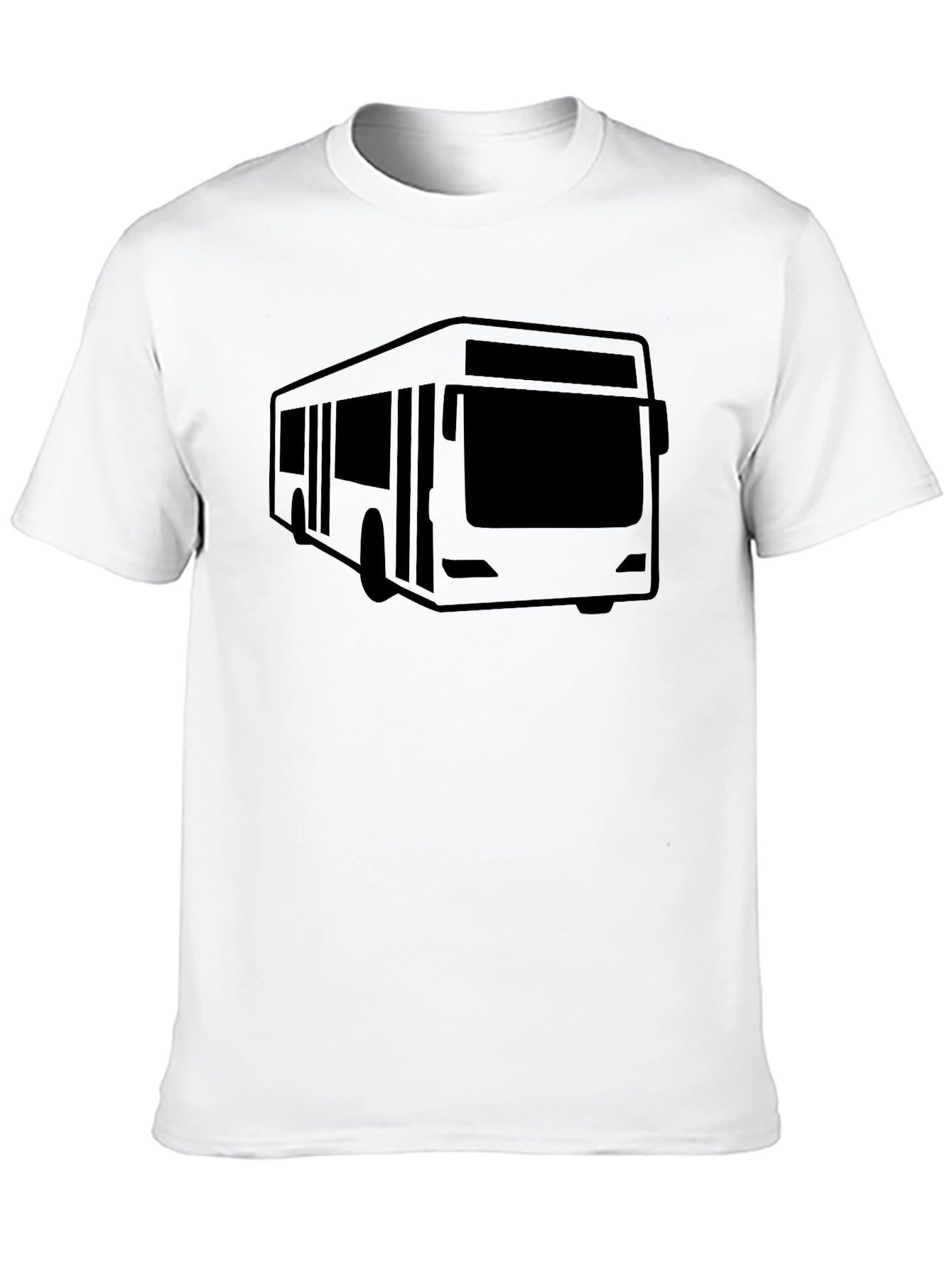 Black Bus Graphic Tee - Black Cotton Blend Comfort Fit view 10