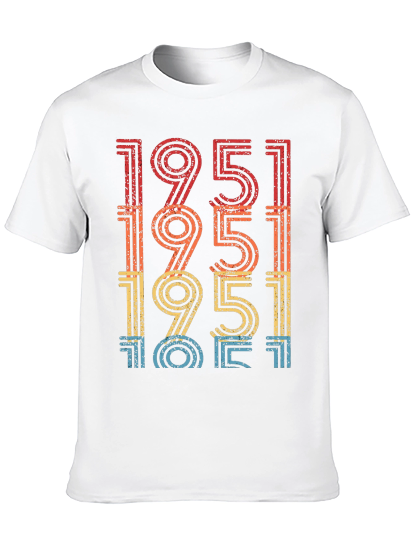 Black Retro 1951 Birthday T-Shirt view 10