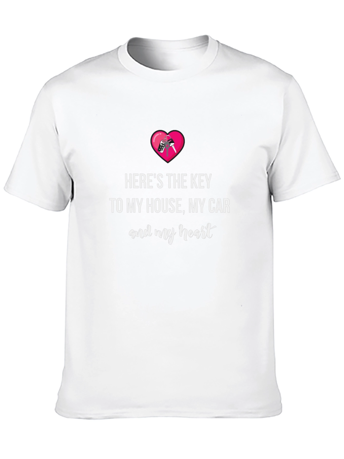Black Key To My Heart Black Graphic Tee view 10
