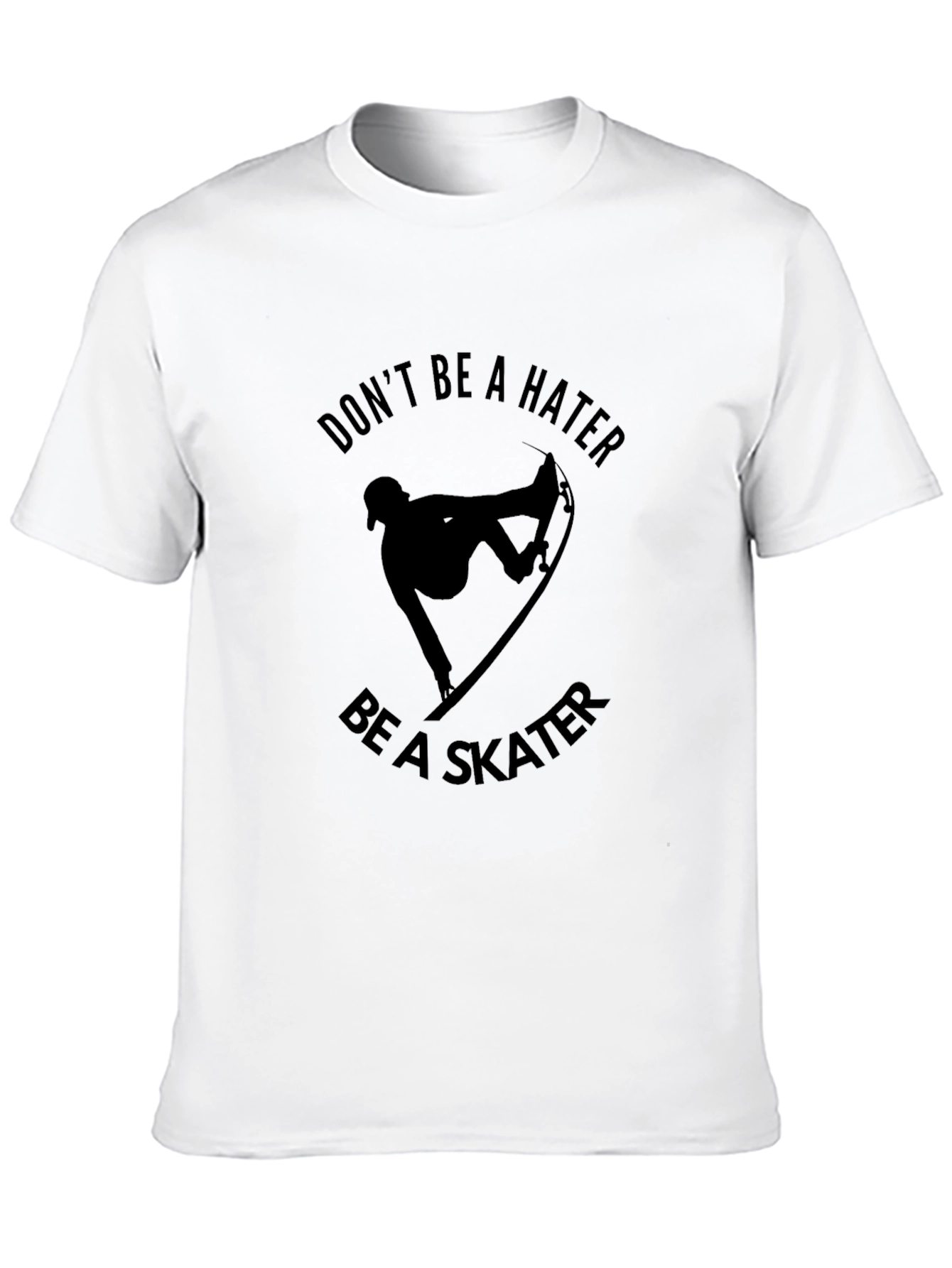 Black Don't Be A Hater Be A Skater Graphic Tee - Black view 10