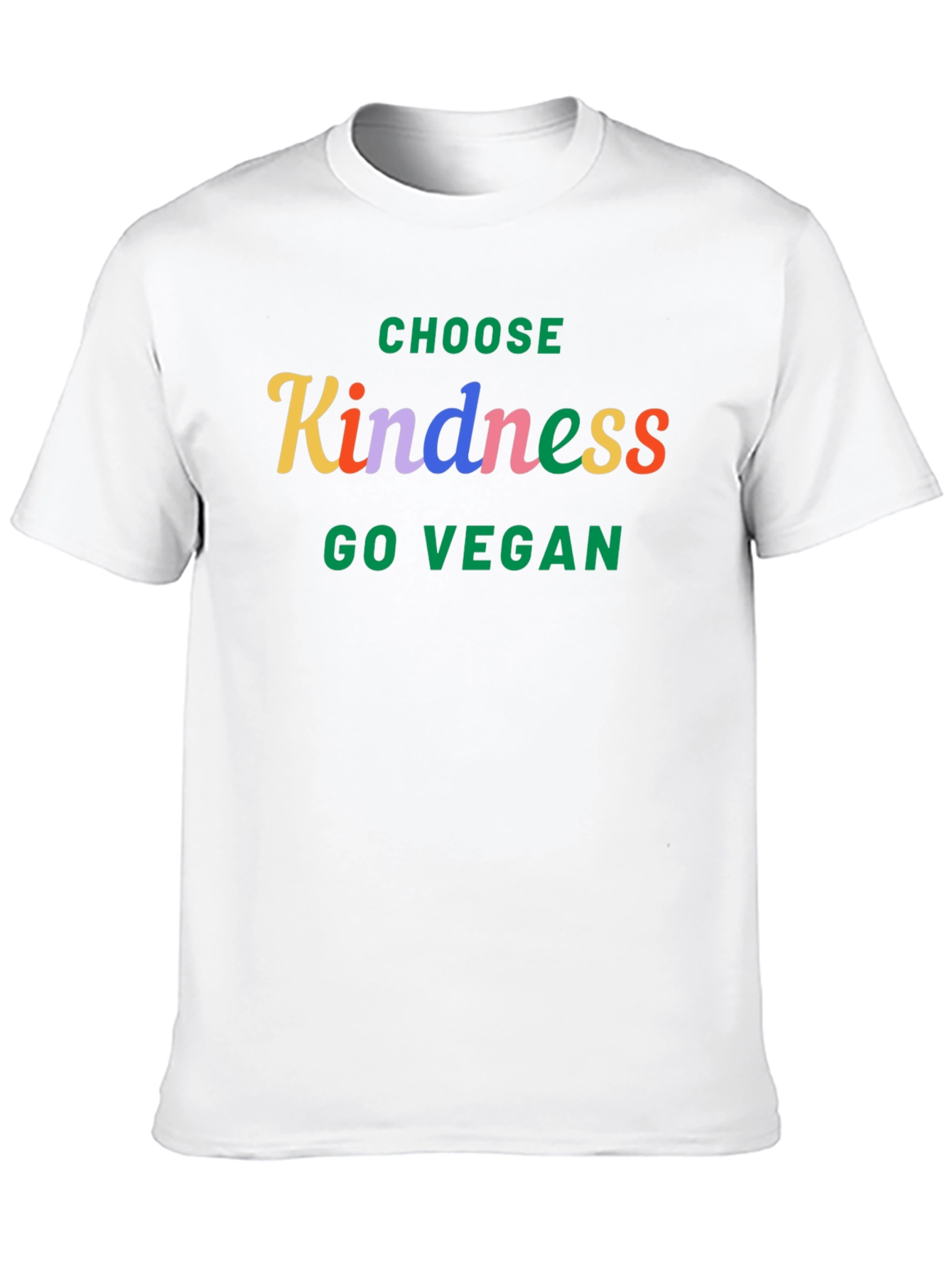 Black Choose Kindness Go Vegan T-Shirt - Unisex view 10