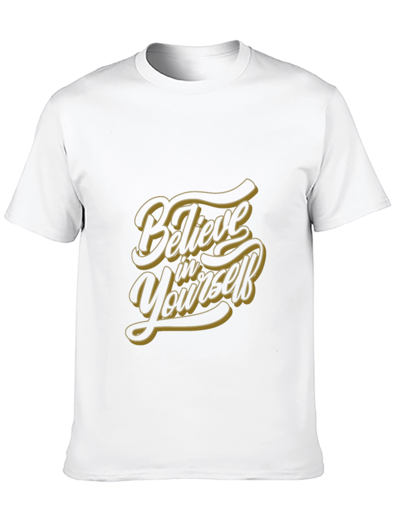 Black Believe in Yourself Graphic Tee - Stylish Black T-Shirt view 10