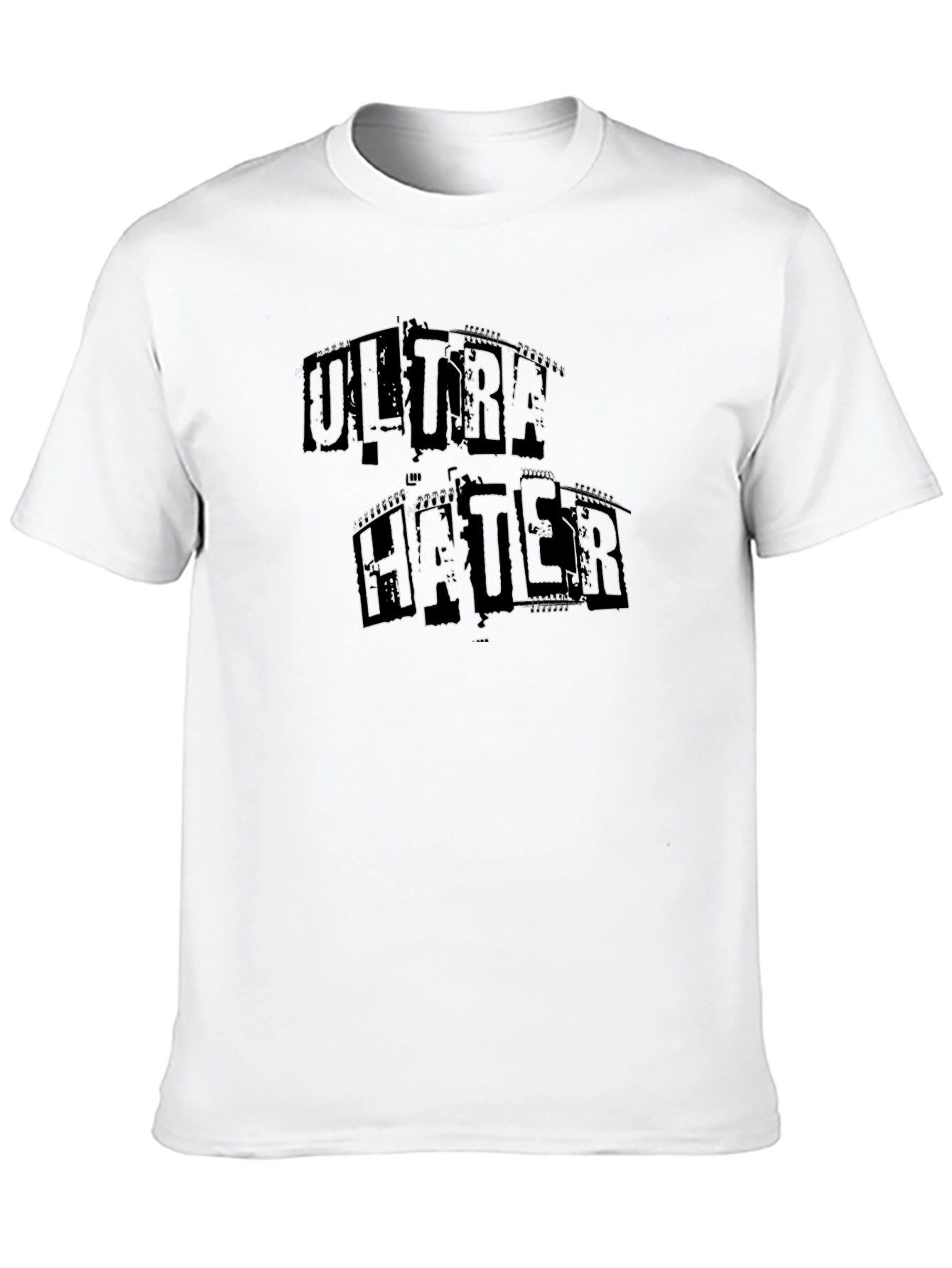 Black Ultra Hater Graphic Tee - Bold Statement T-Shirt view 10