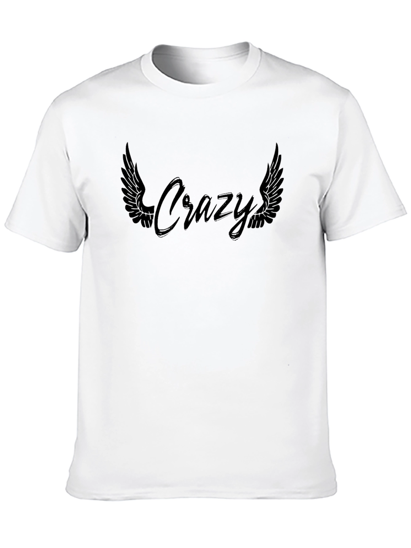 Black Crazy Wings Graphic Tee - Edgy Streetwear view 10