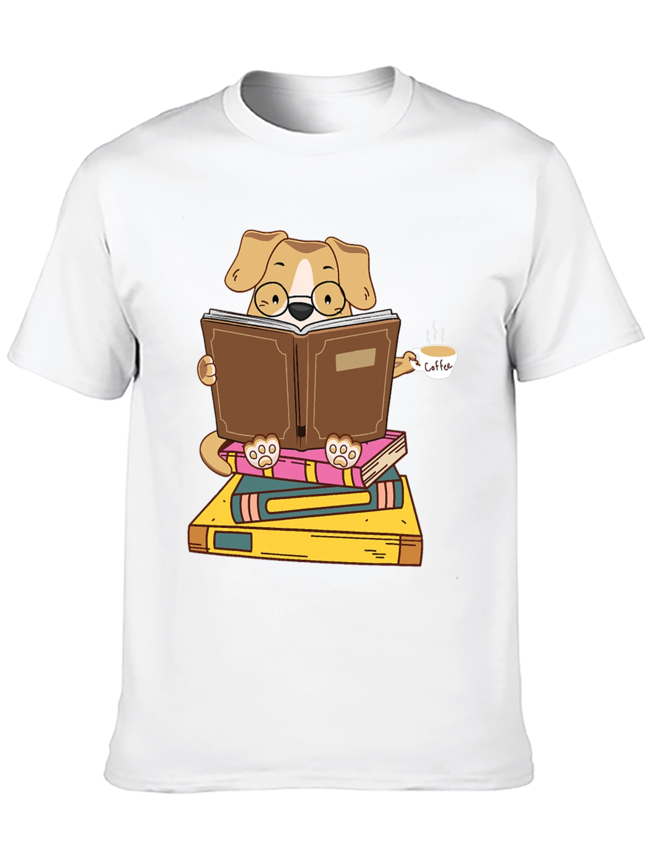 Black Bookworm Dog Graphic T-Shirt view 10