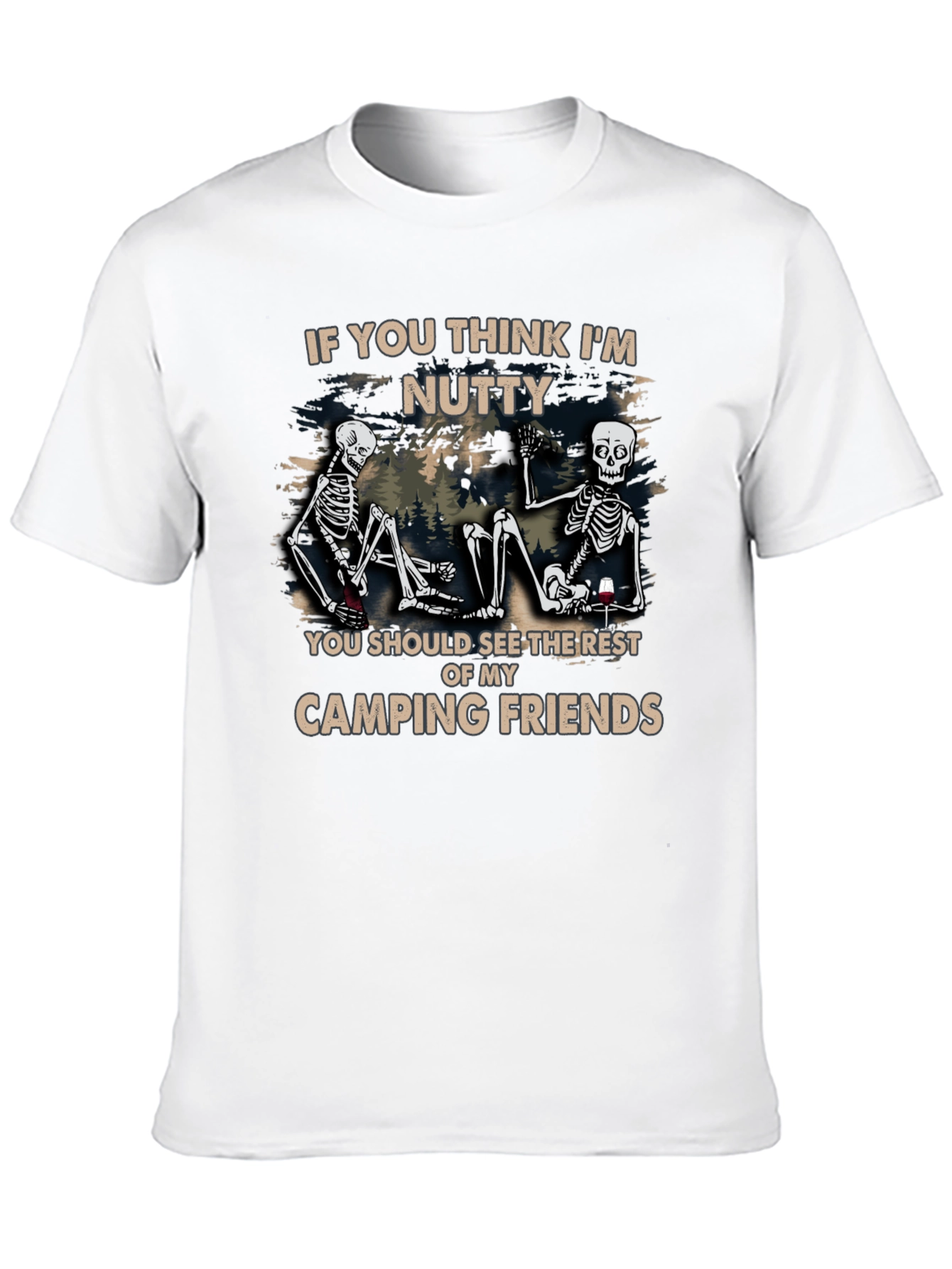 Black Camping Friends Graphic T-Shirt view 10