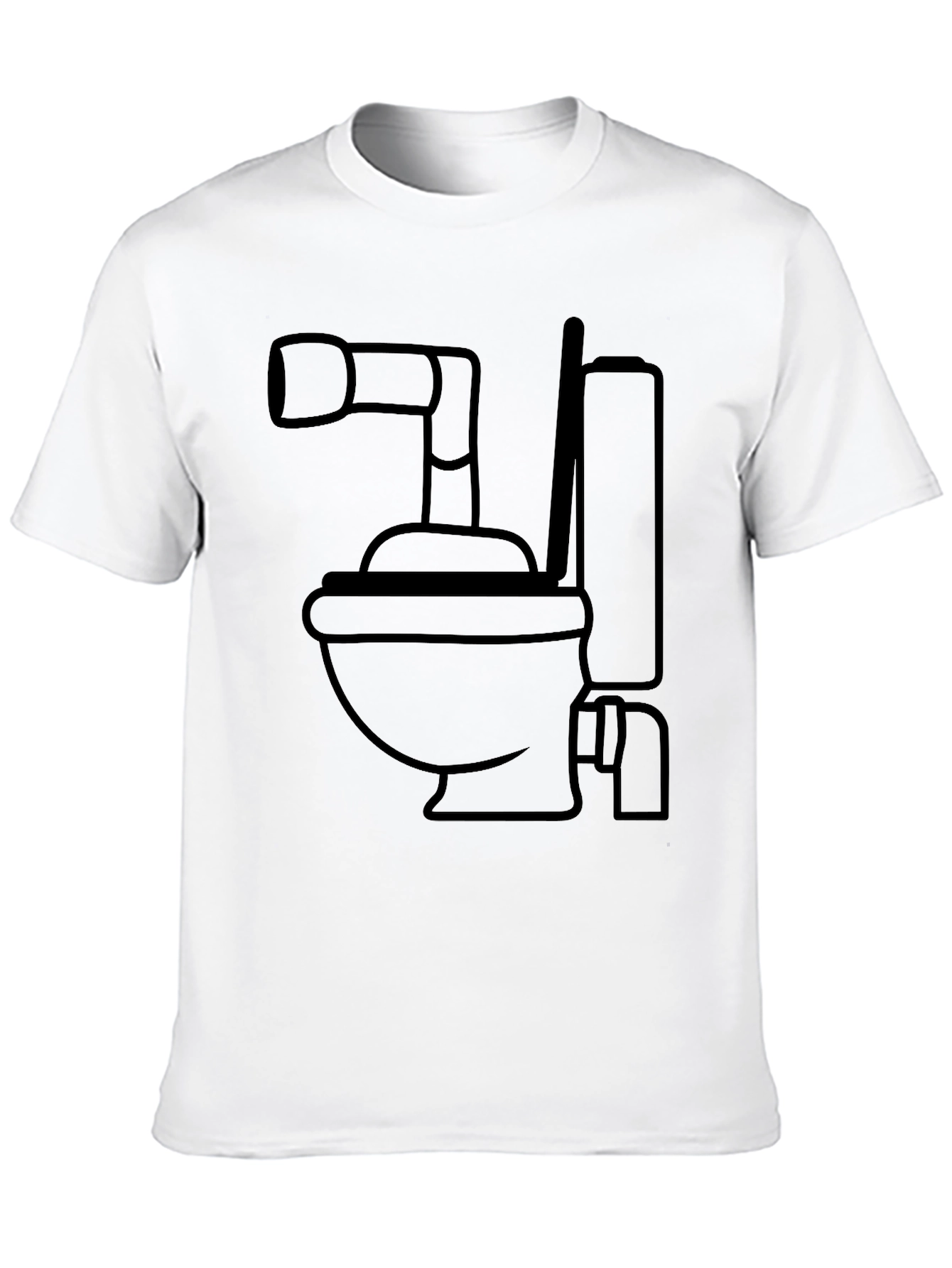 Black Toilet Humor T-Shirt - Bold Graphic Tee for Bathroom Enthusiasts view 10