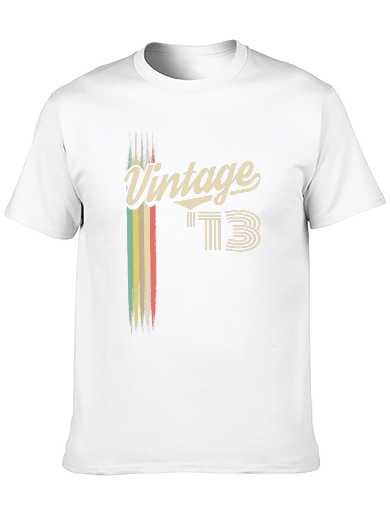 Black Vintage Style 13 T-Shirt view 10