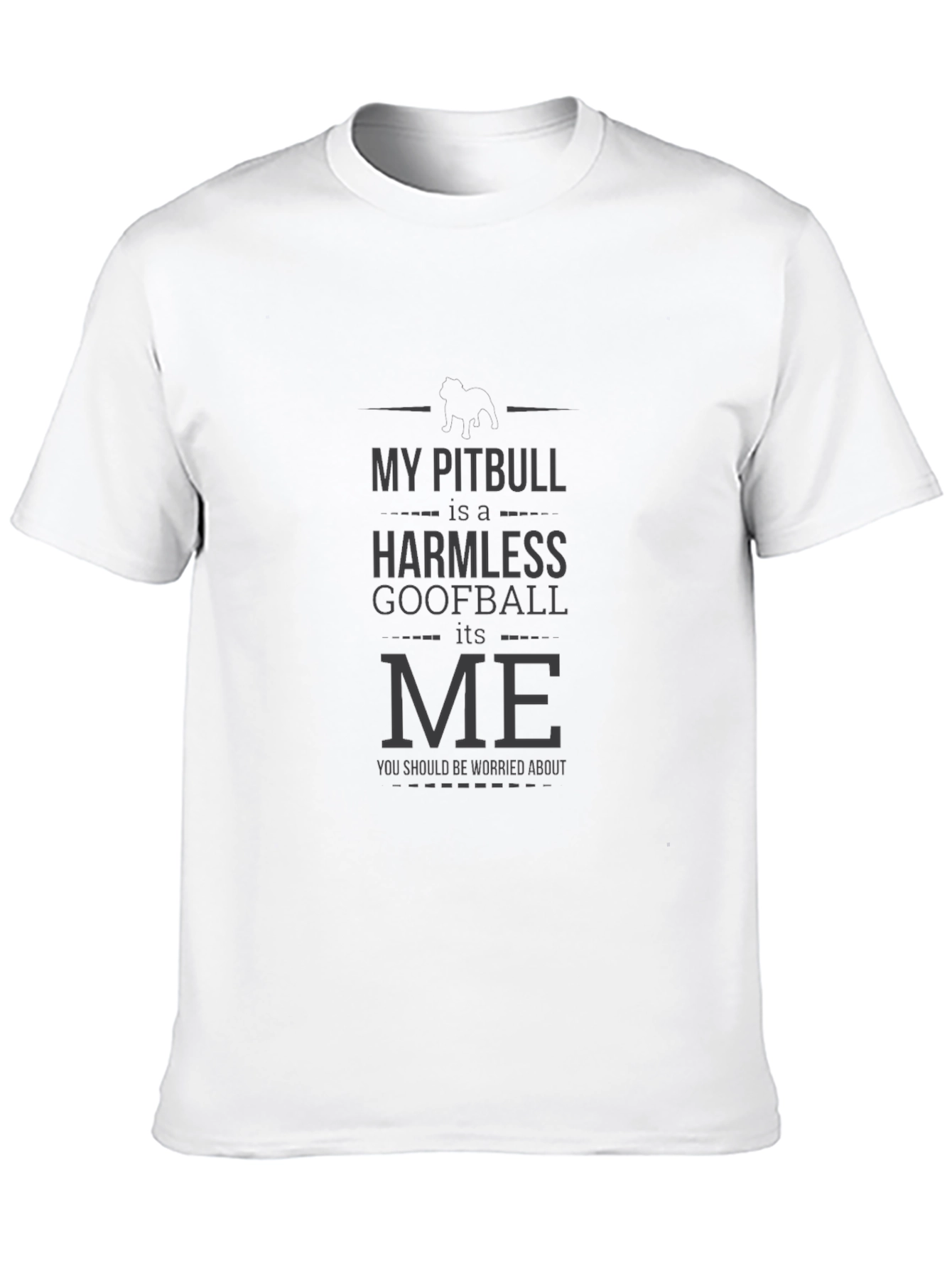 Black Pitbull Harmless Goofball T-Shirt view 10