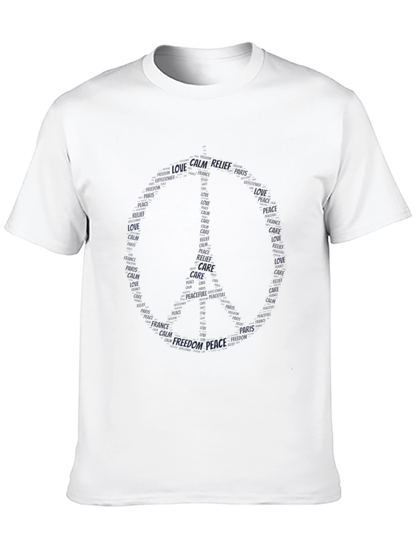 Black Peace and Love Crew Neck Tee view 10