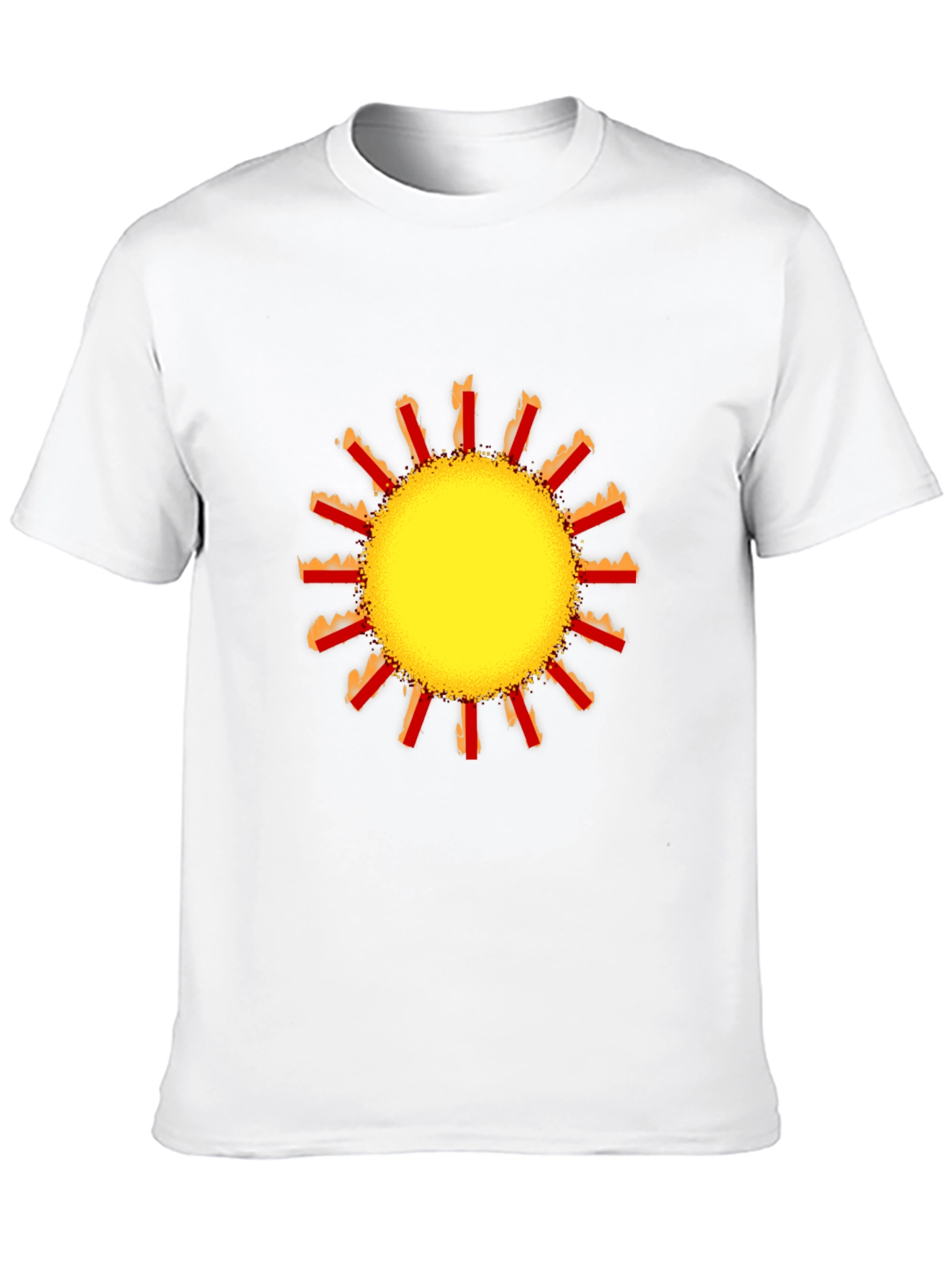 Black Vibrant Sun Graphic Black T-Shirt view 10