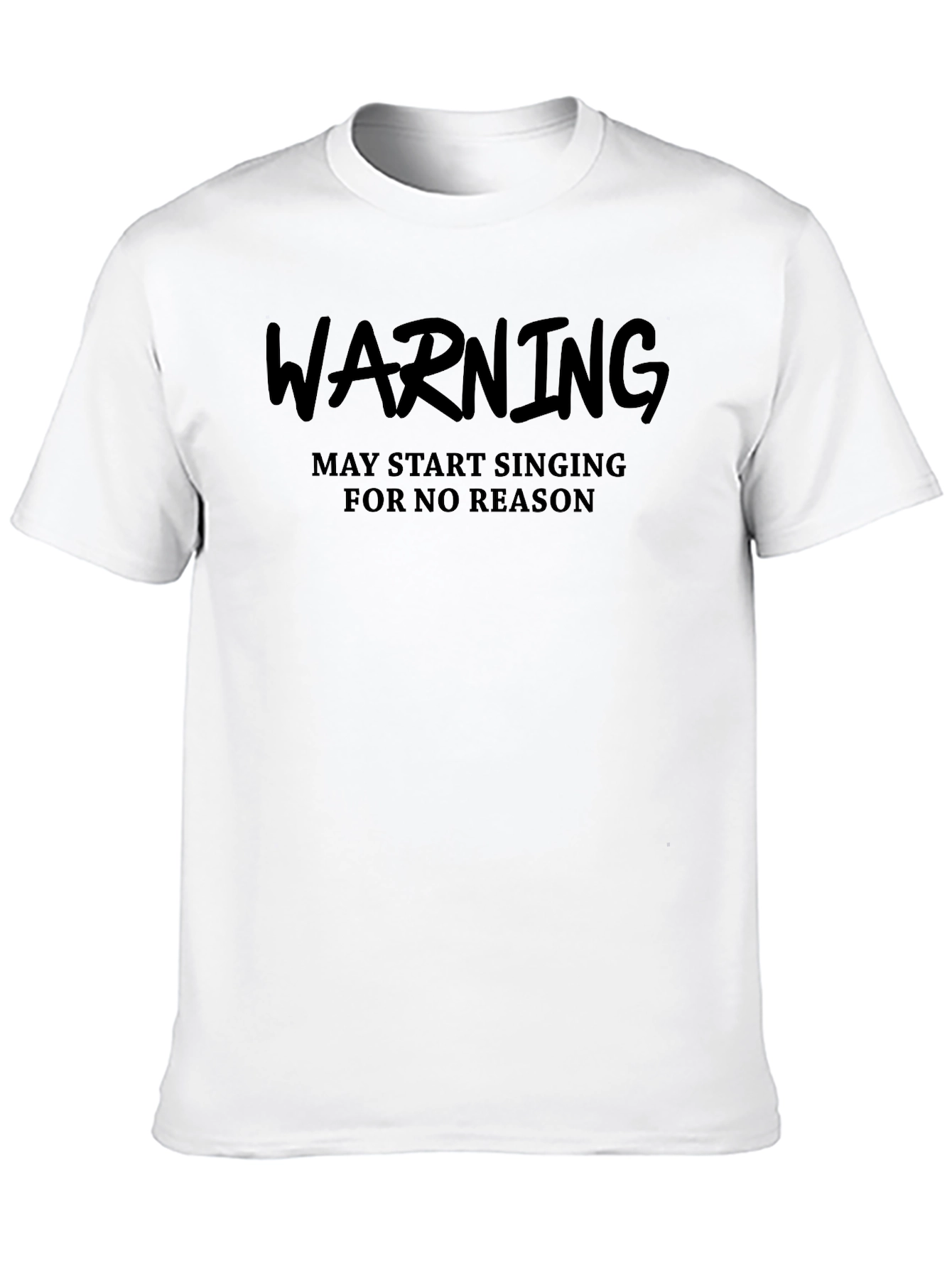 Black Warning May Start Singing Black T-Shirt view 10