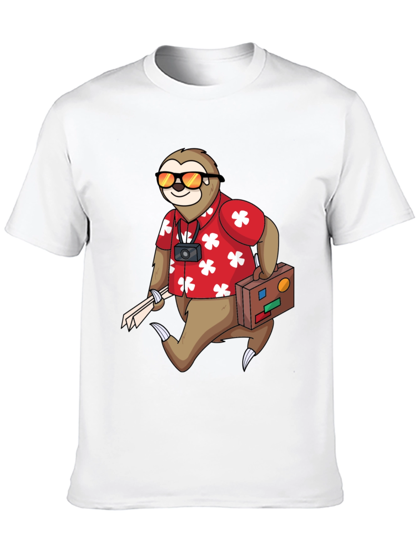 Black Sloth Tourist Graphic Tee - Comfy & Fun view 10