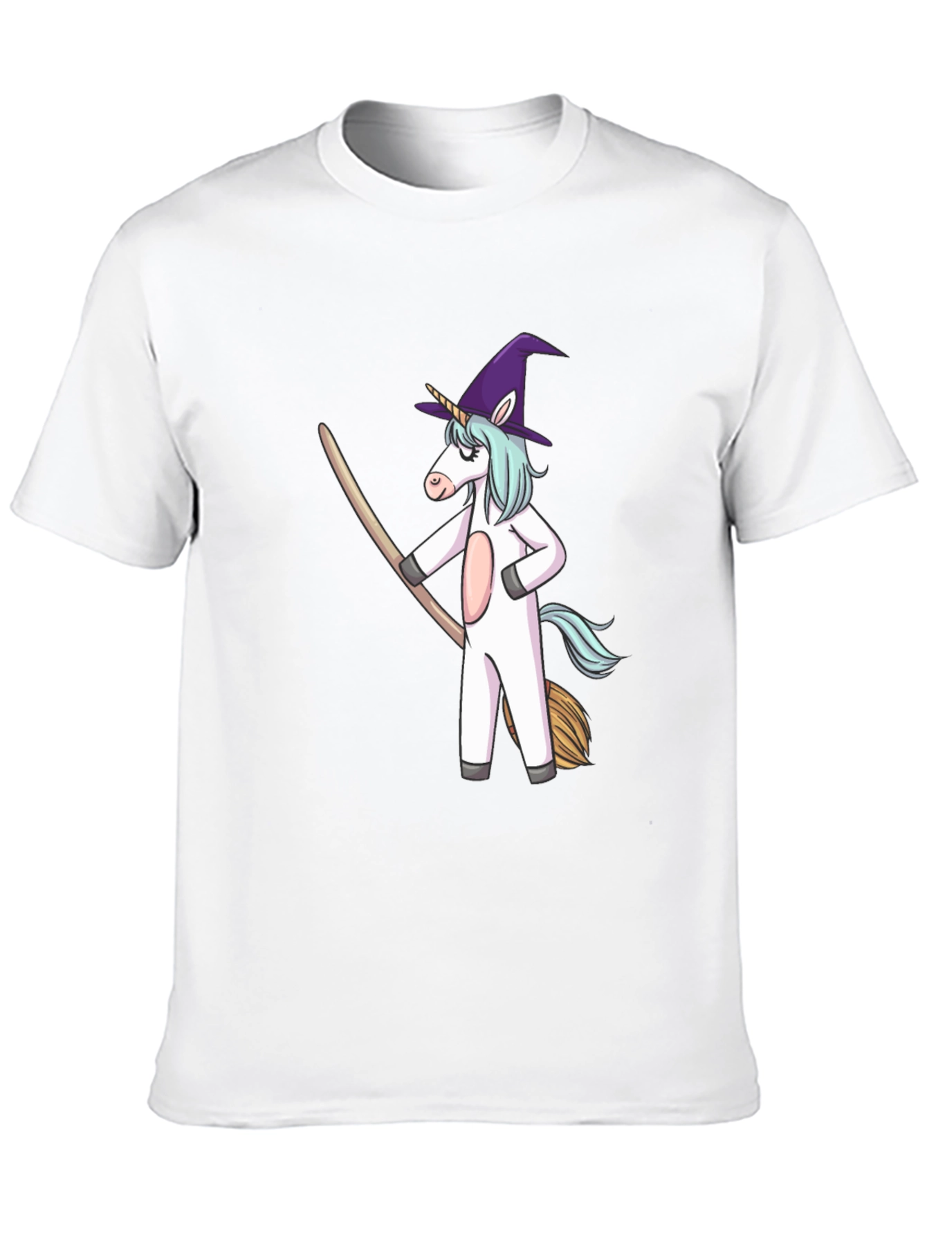 Black Unicorn Witch T-Shirt - Halloween Costume Tee view 10