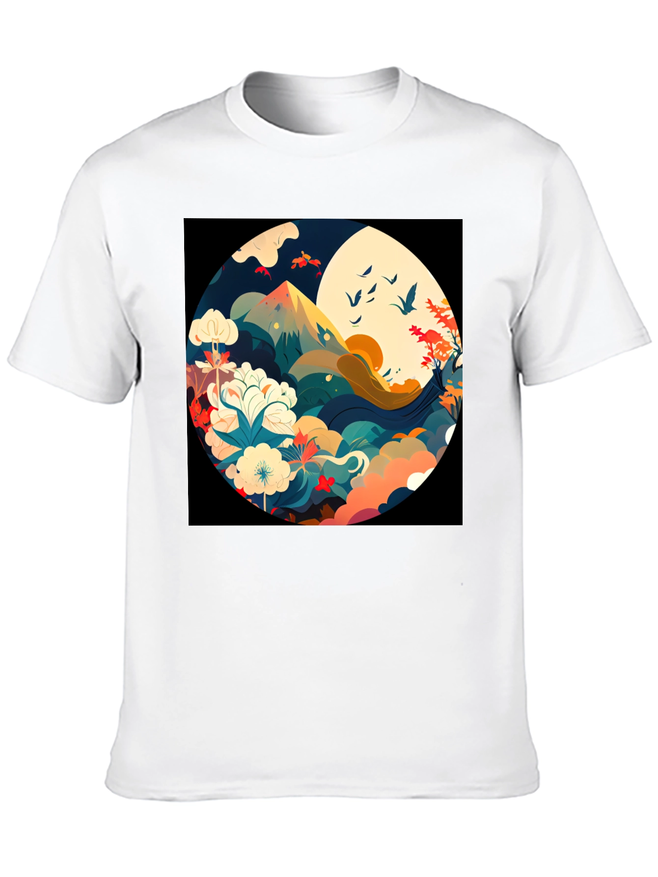 Black Nature Circle Graphic Tee - Stylish Comfort view 10