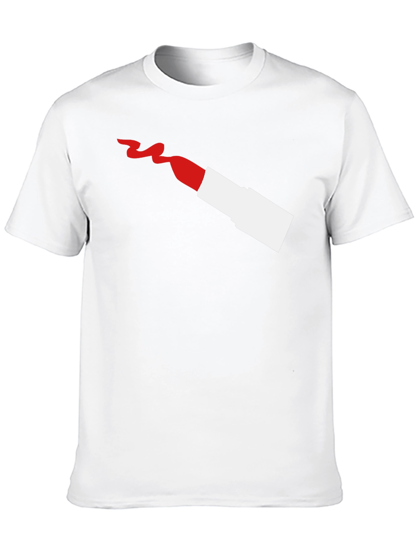 Black Modern Lipstick Graphic Tee - Stylish Men's T-Shirt view 10