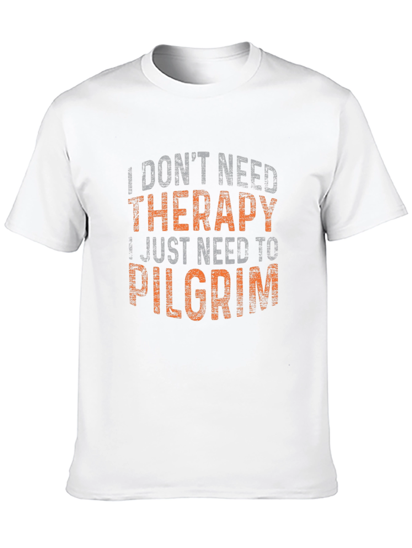Black Funny Pilgrim T-Shirt: I Don't Need Therapy view 10