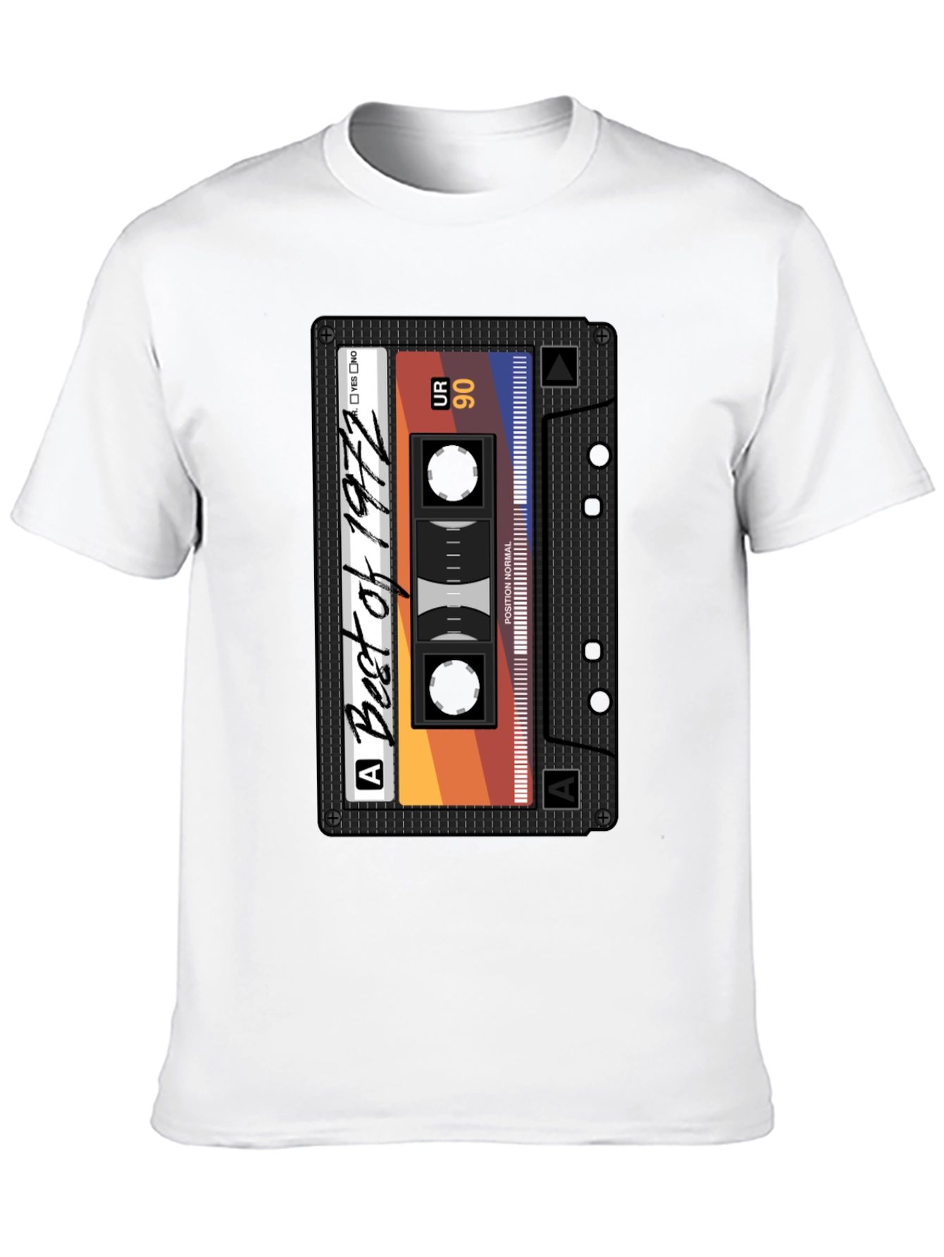 Black Best of 1972 Cassette Tape Graphic T-Shirt view 10