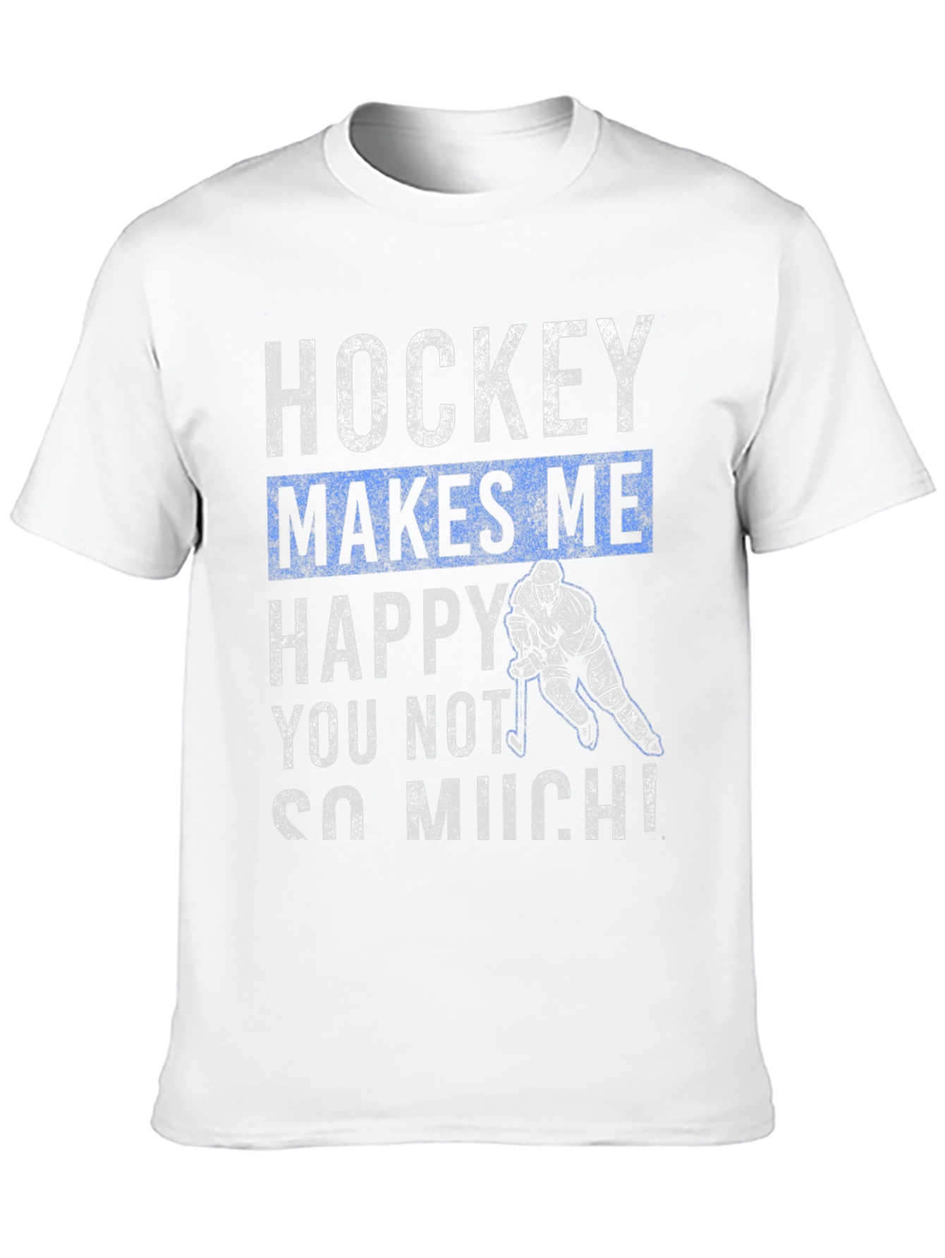Black Hockey Makes Me Happy T-Shirt view 10