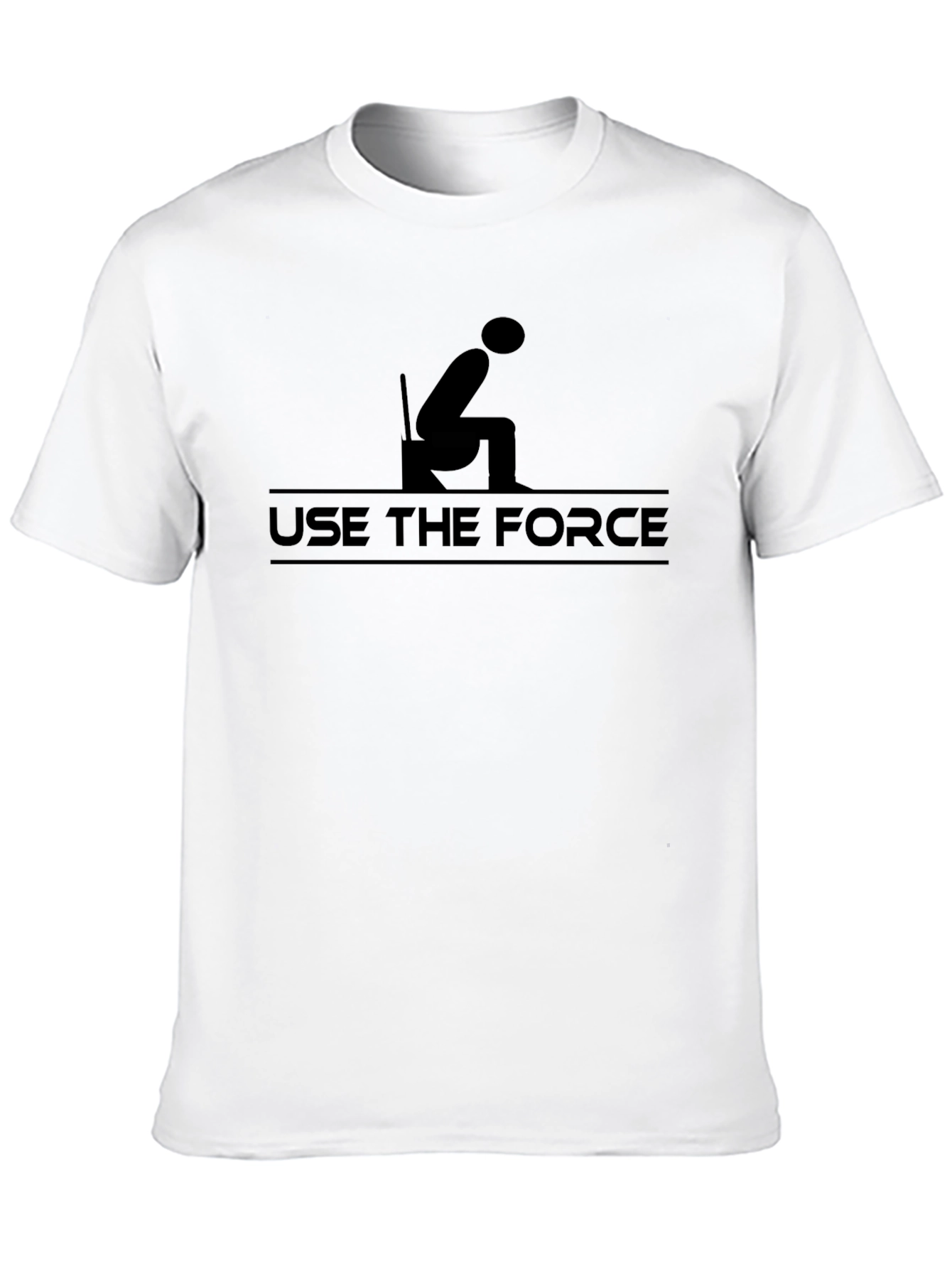 Black Use The Force T-Shirt - Funny Star Wars Inspired Graphic Tee view 10
