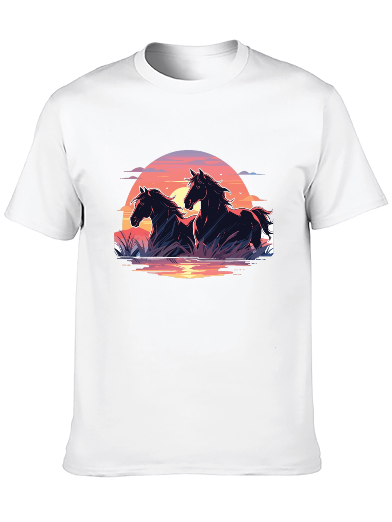 Black Black Horse Sunset Graphic Tee view 10