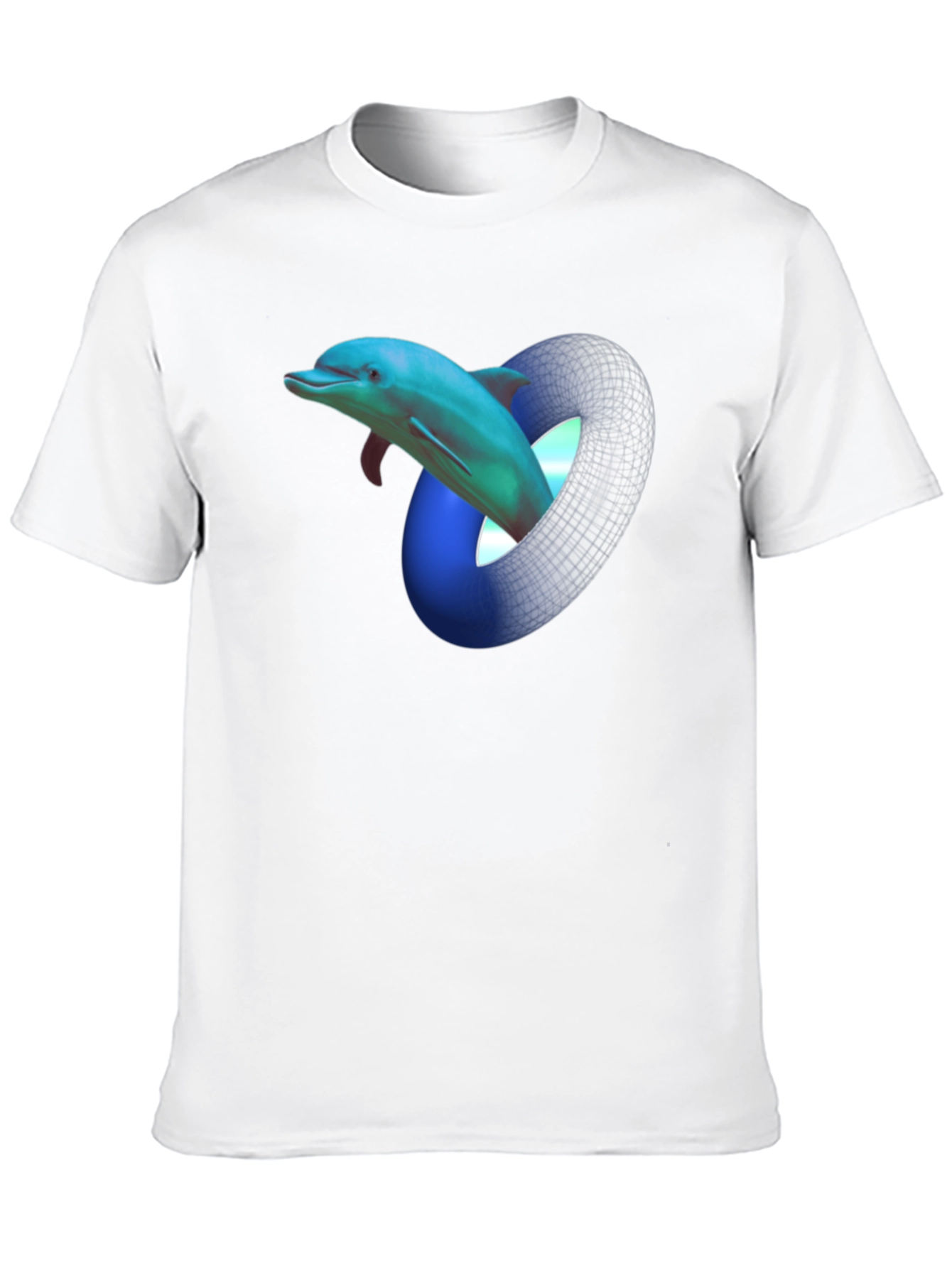 Black Dolphin Mobius Strip Graphic Black T-Shirt view 10