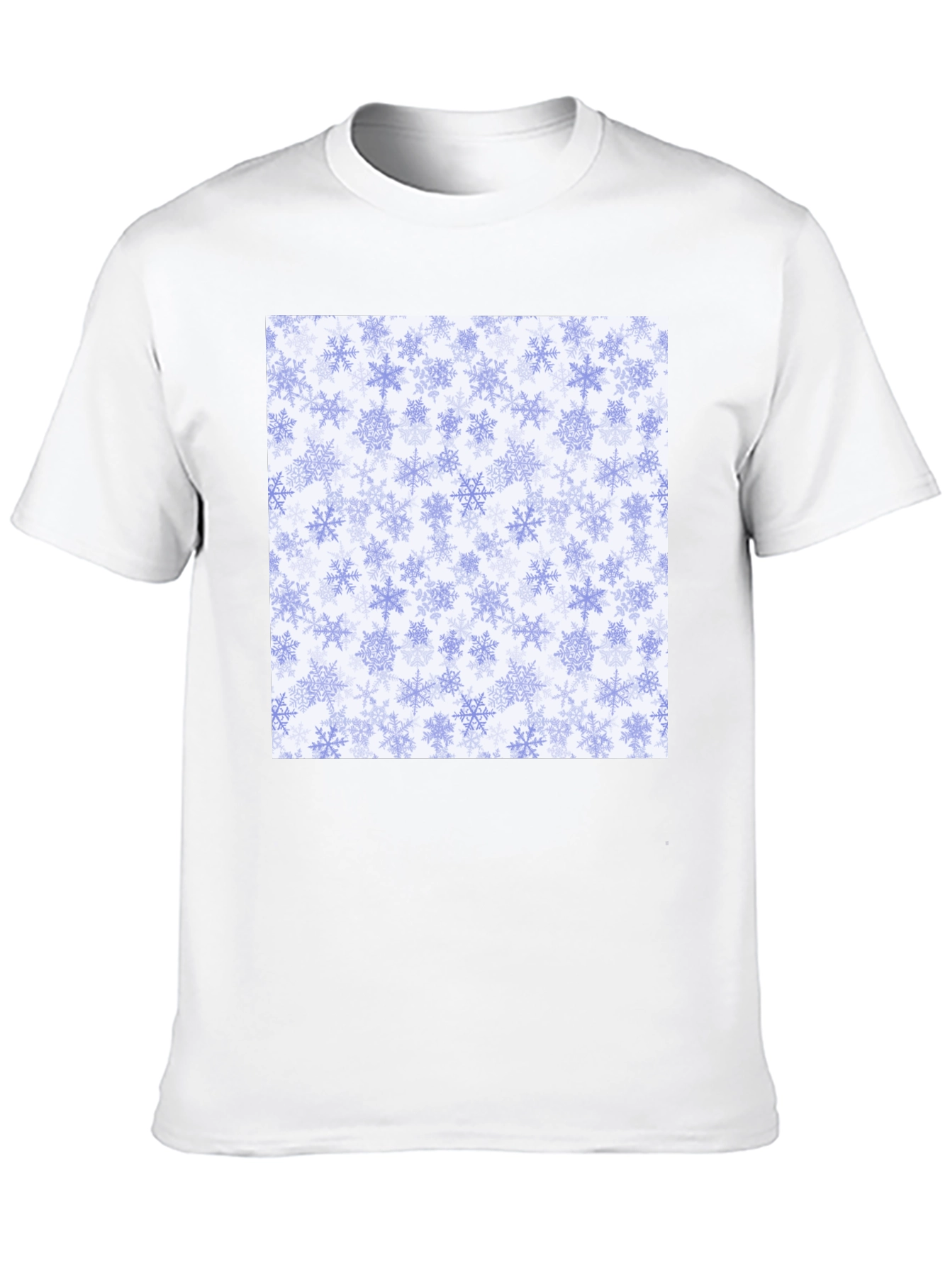 Black Snowflake Pattern Tee - Winter Holiday Style! view 10