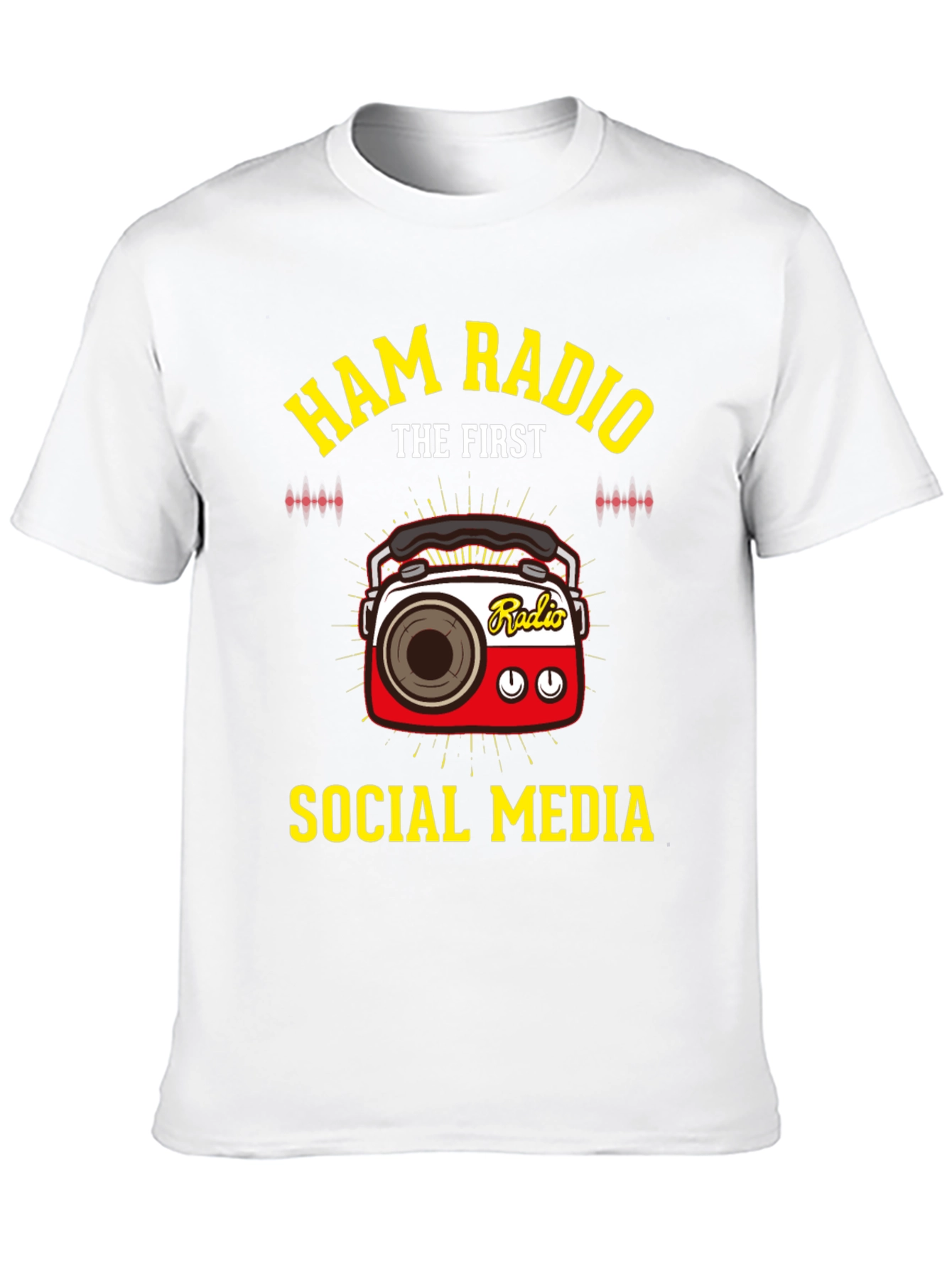 Black Ham Radio The First Social Media T-Shirt view 10