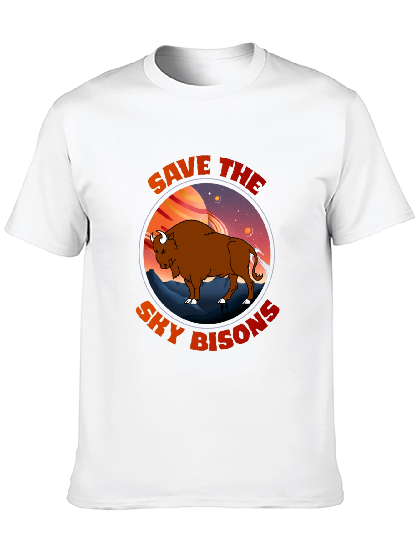 Black Save The Sky Bisons Graphic T-Shirt view 10
