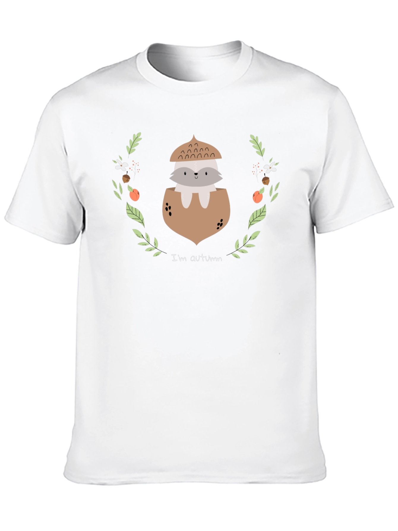 Black Cute Autumn Squirrel Tee view 10