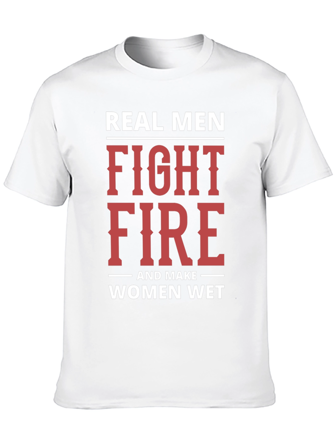Black Real Men Fight Fire T-Shirt view 10