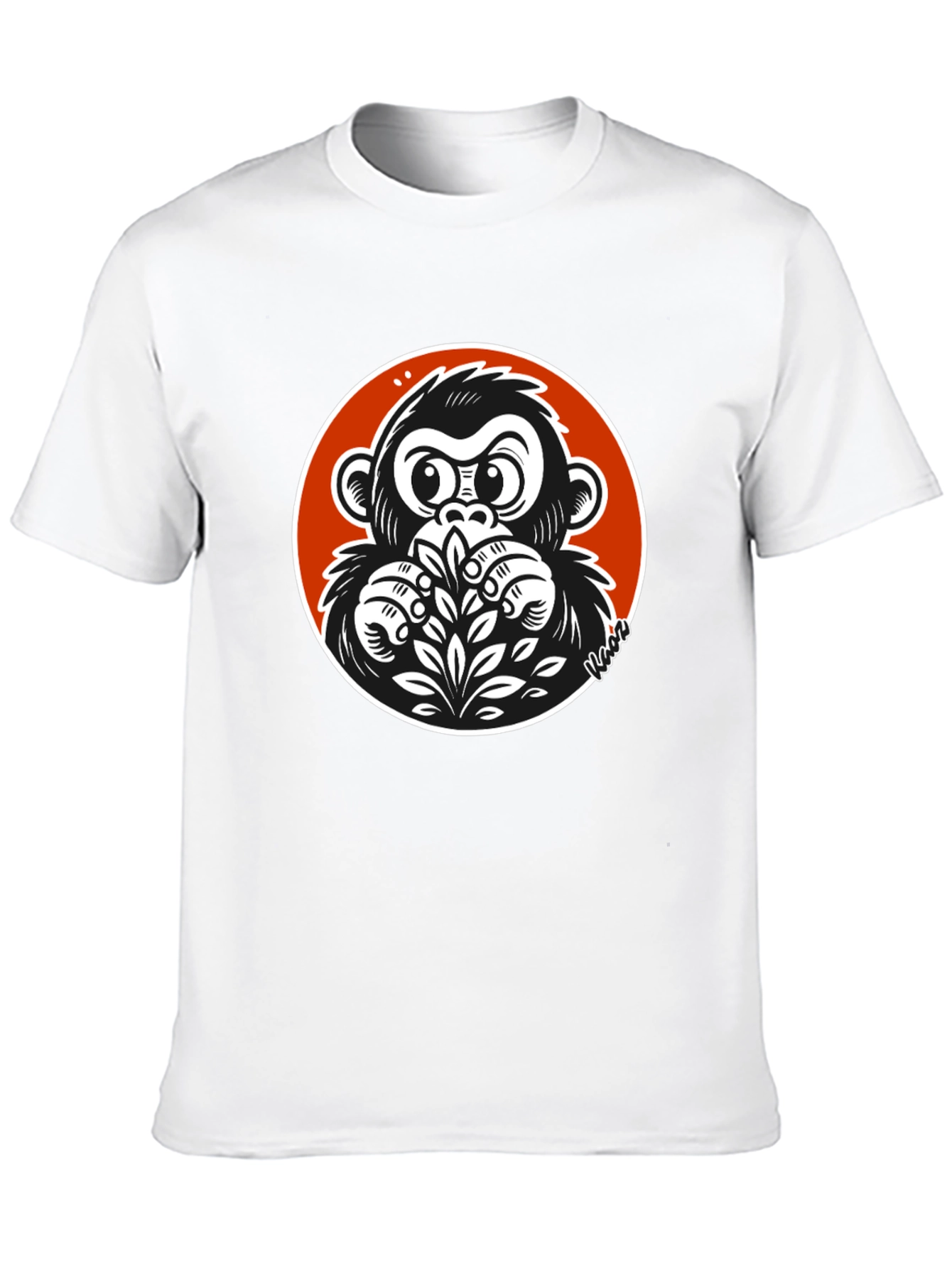 Black Cool Gorilla Graphic Tee - Black Cotton T-Shirt view 10
