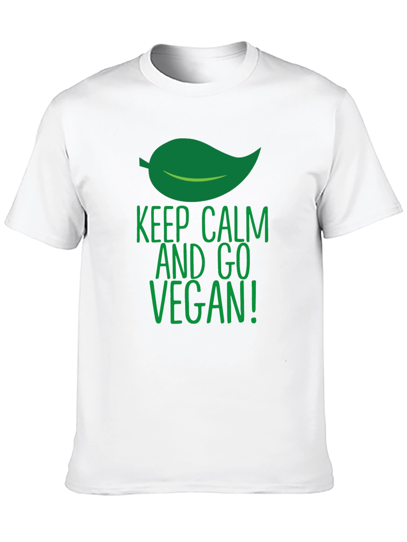 Black Keep Calm and Go Vegan T-Shirt - Black, Short Sleeve view 10