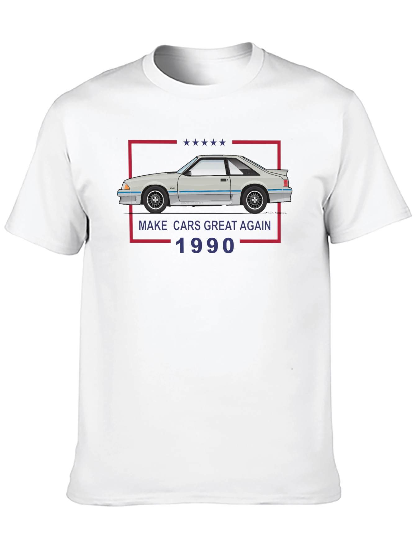 Black Make Cars Great Again 1990 T-Shirt view 10