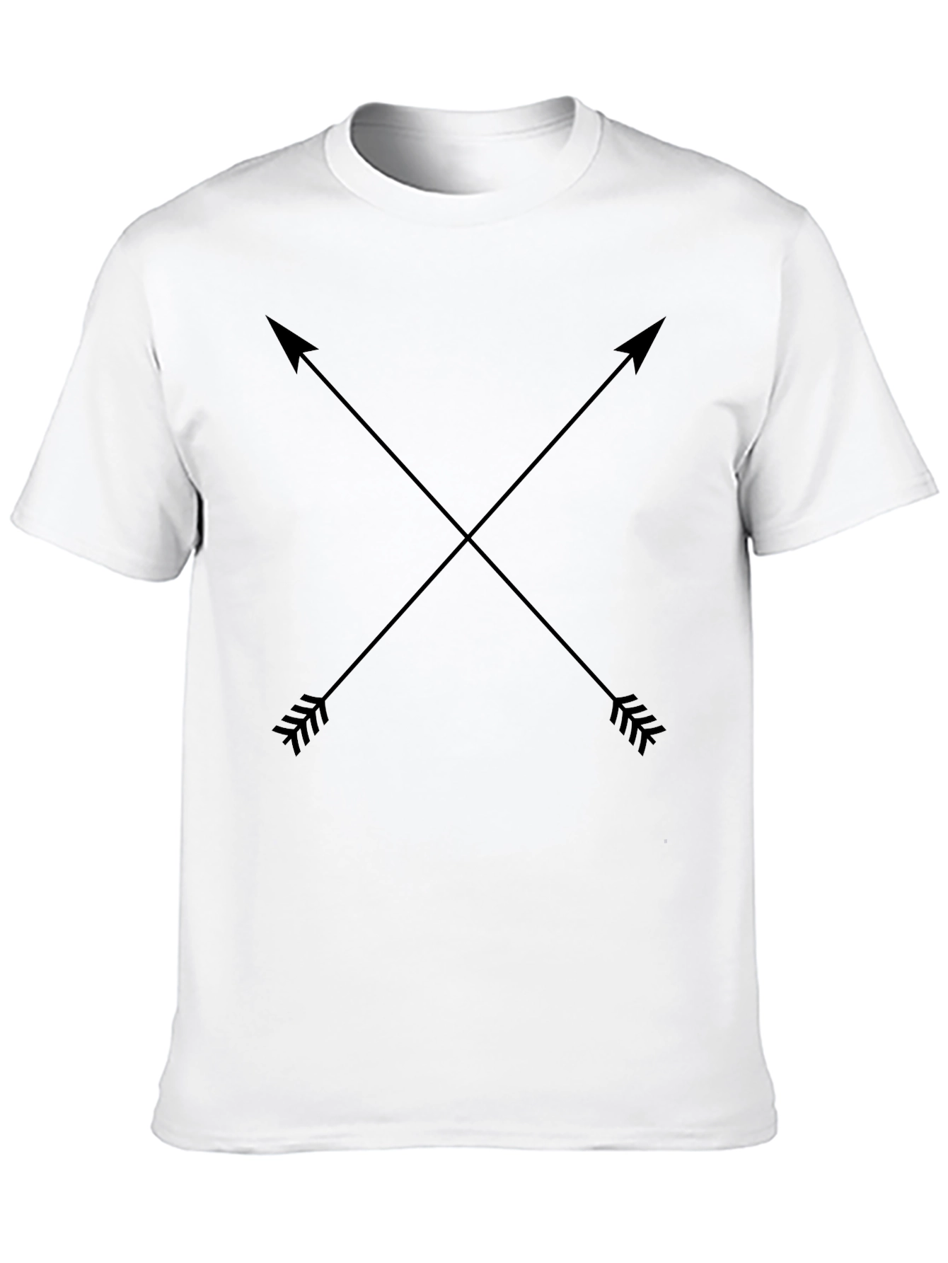 Black Crossed Arrows Graphic Tee - Casual Black T-Shirt view 10