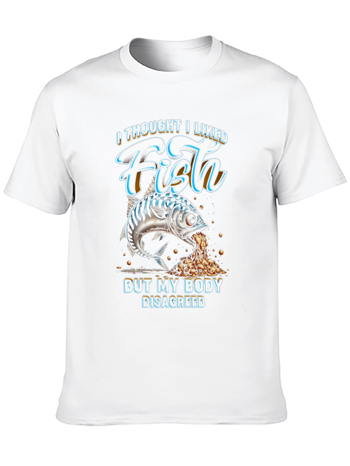 Black Funny 'I Thought I Liked Fish' Graphic Tee view 10