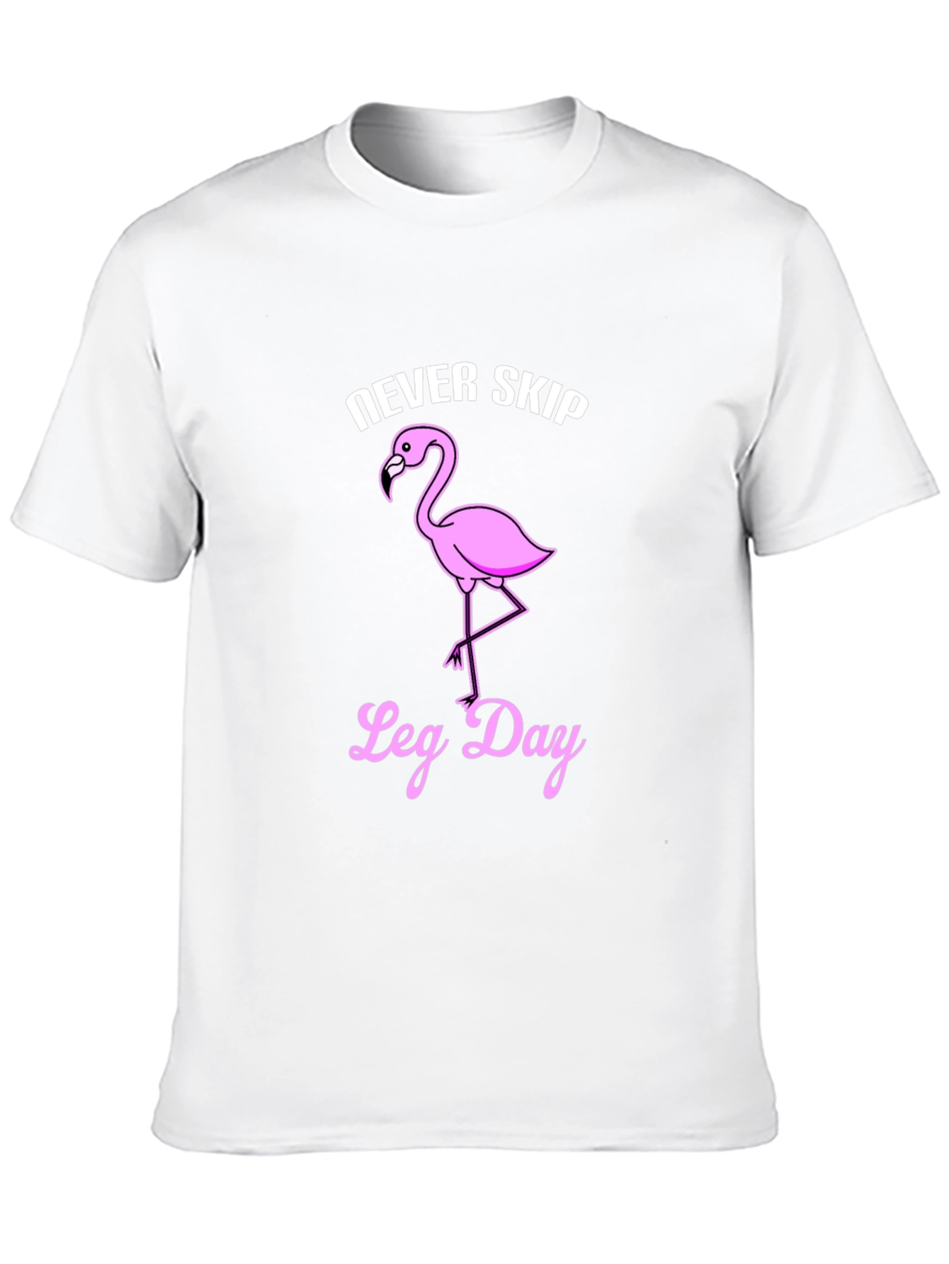 Black Never Skip Leg Day Flamingo Graphic T-Shirt view 10