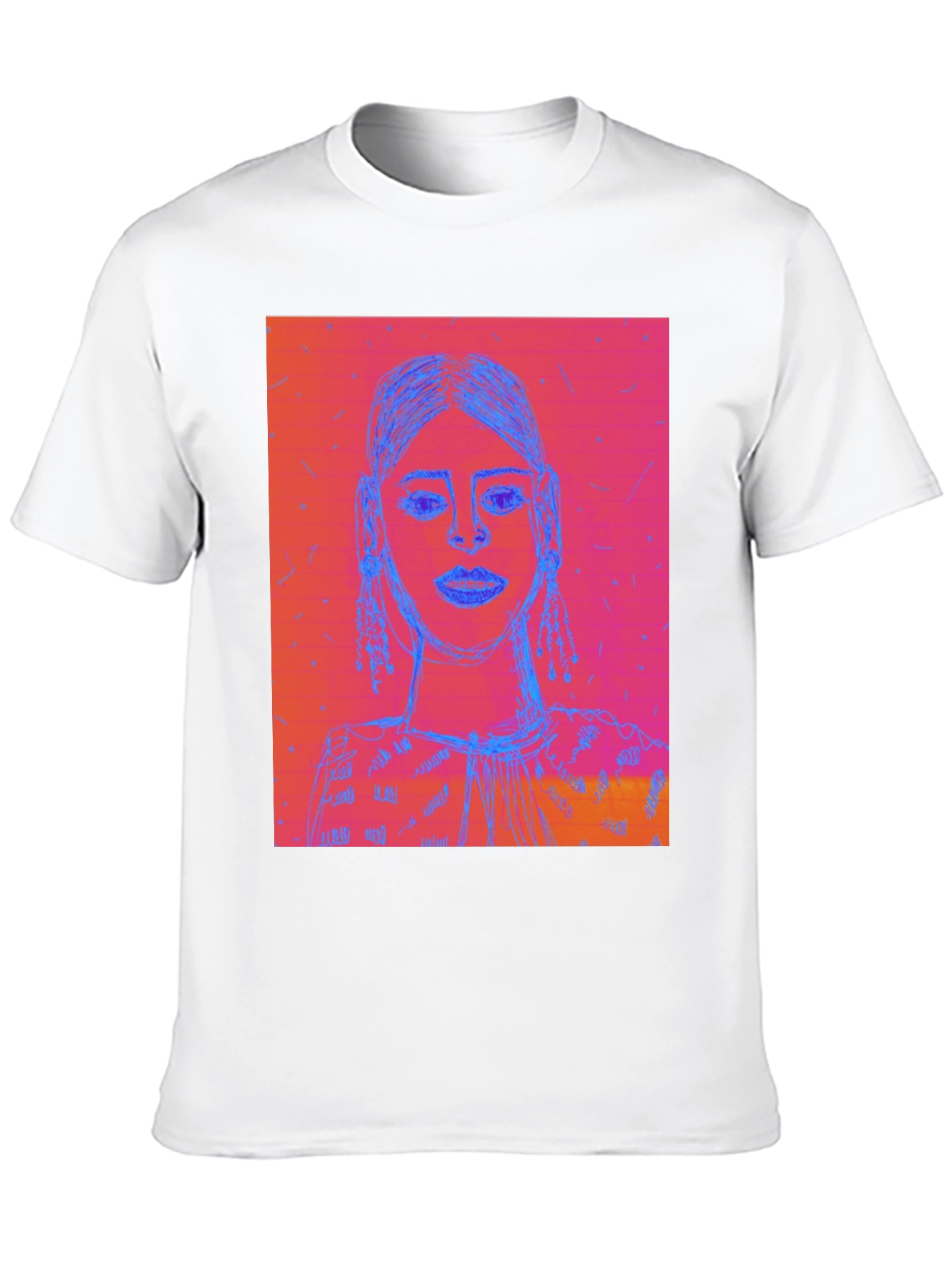 Black Abstract Portrait Graphic Tee - Modern Streetwear Style view 10