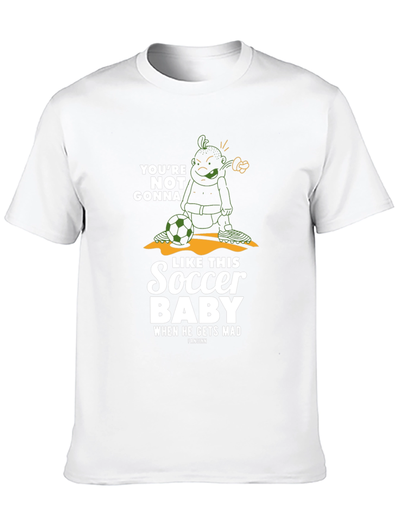 Black Funny Soccer Baby Graphic T-Shirt view 10