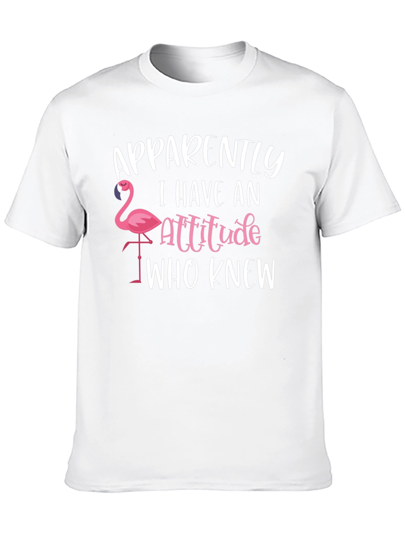 Black Funny Flamingo Attitude T-Shirt view 10