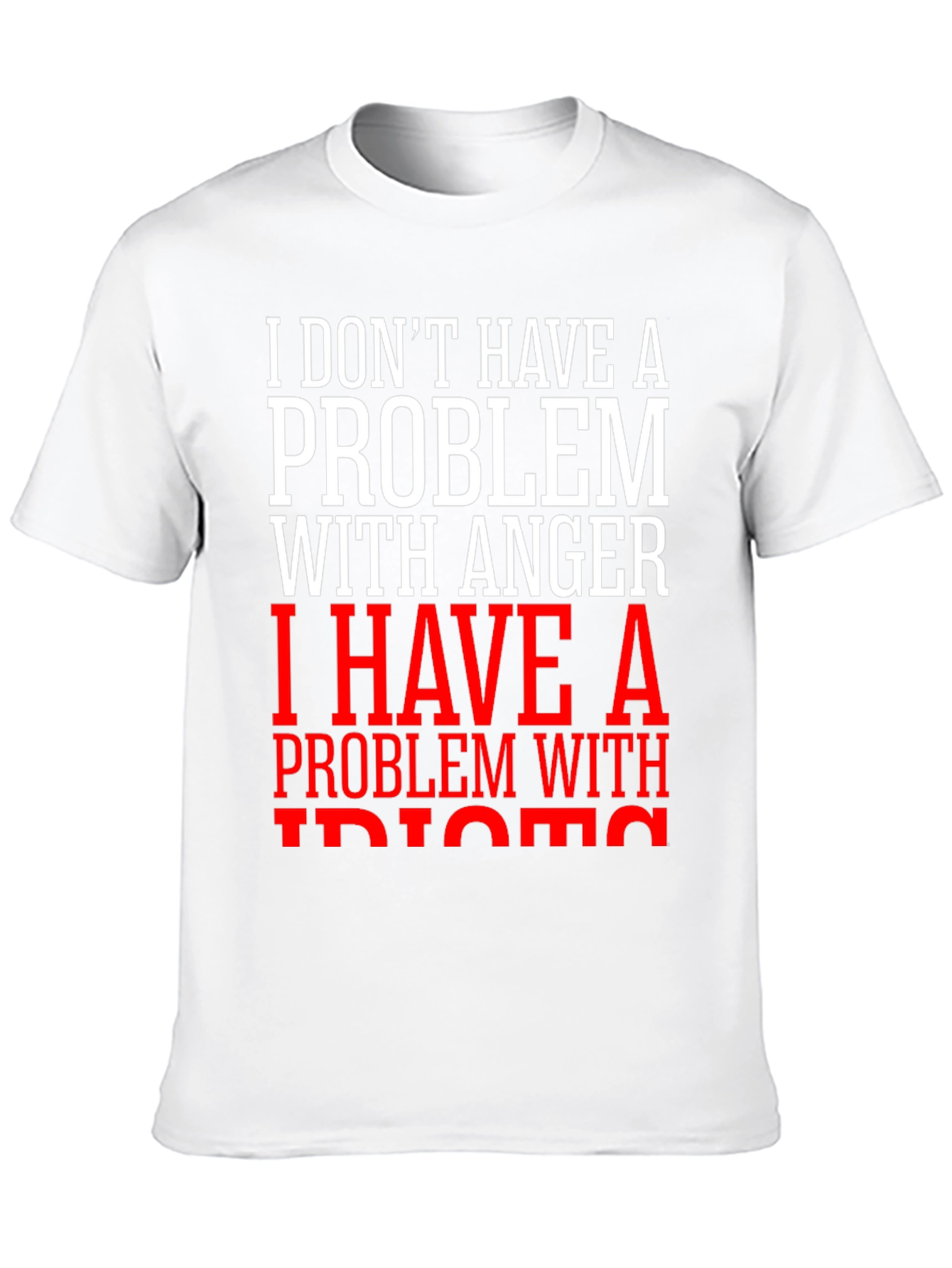 Black Funny Anger Problem Graphic T-Shirt view 10