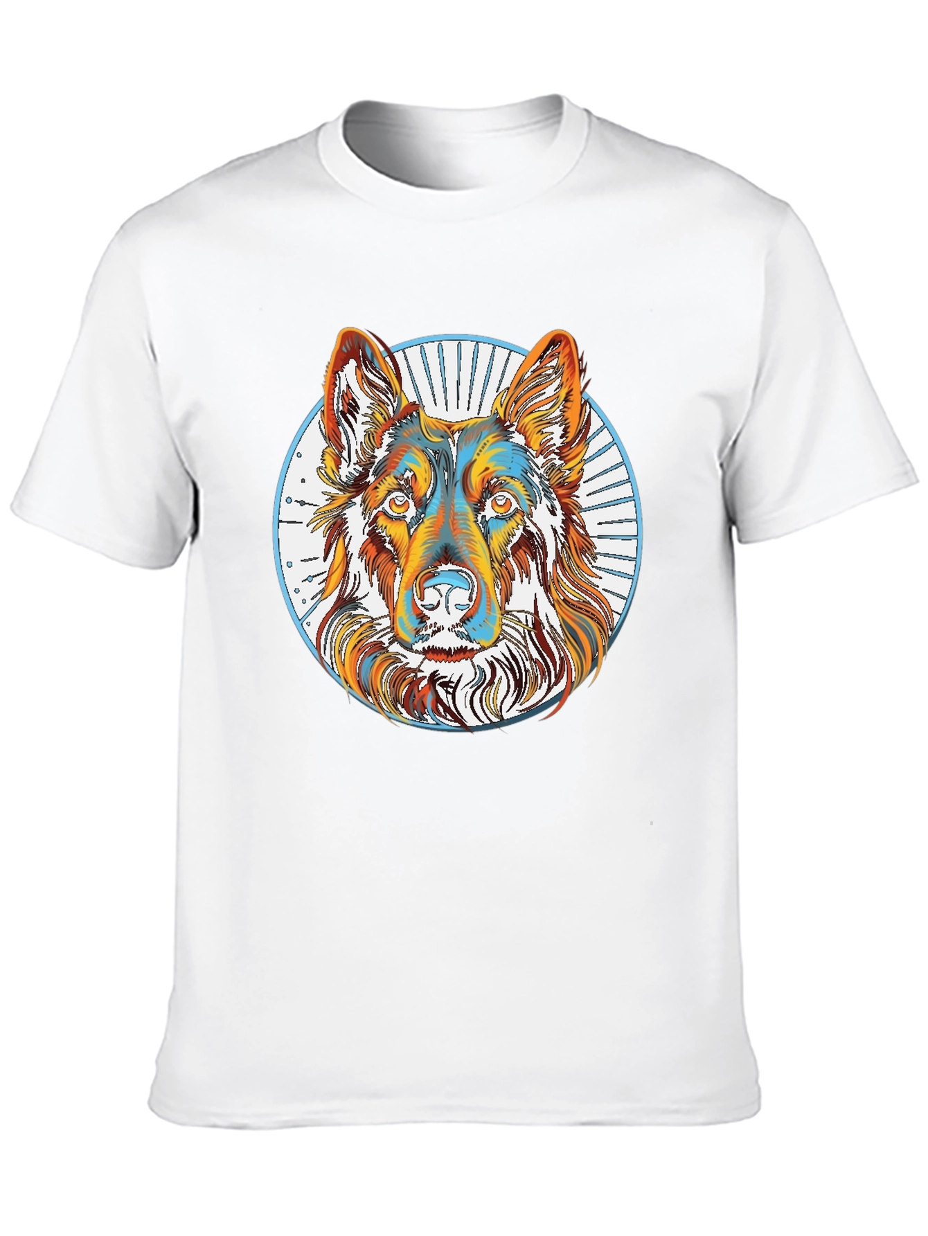 Black German Shepherd Graphic Tee - Men's Black T-Shirt view 10