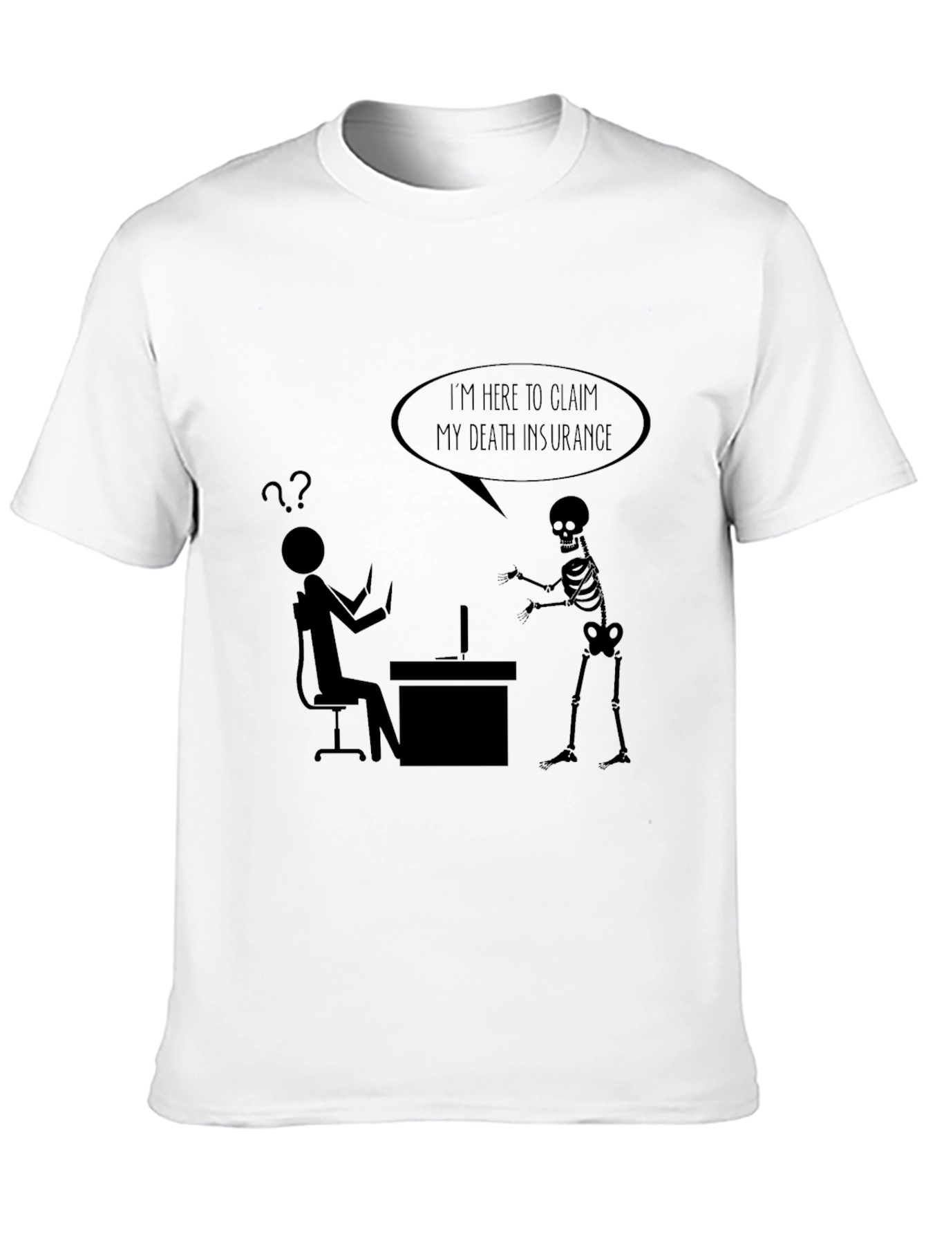 Black Claim My Death Insurance T-Shirt view 10