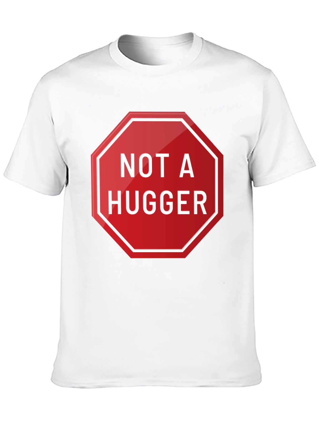 Black Not A Hugger Graphic T-Shirt - Funny Slogan Tee view 10