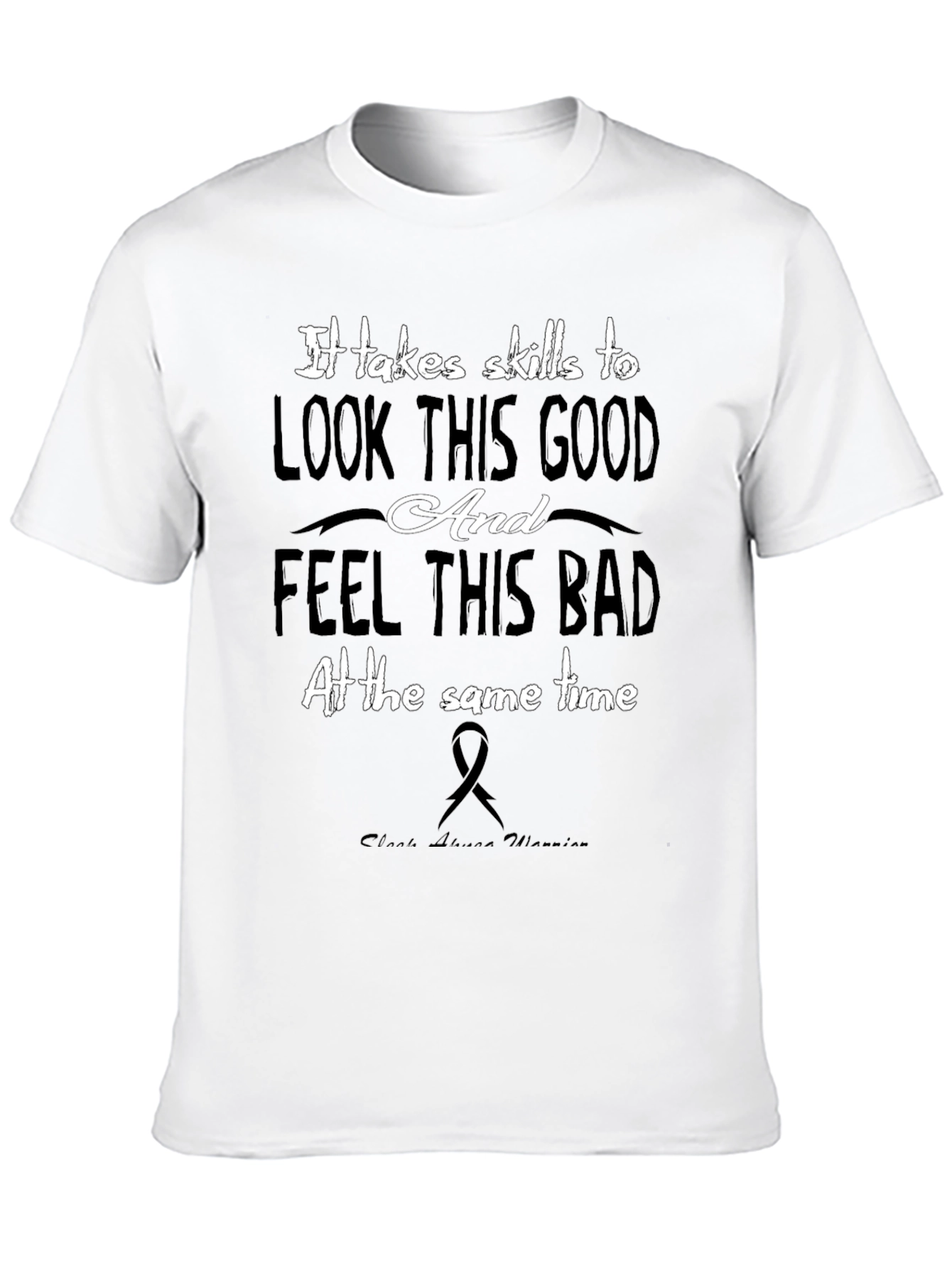 Black Skills To Look Good T-Shirt view 10