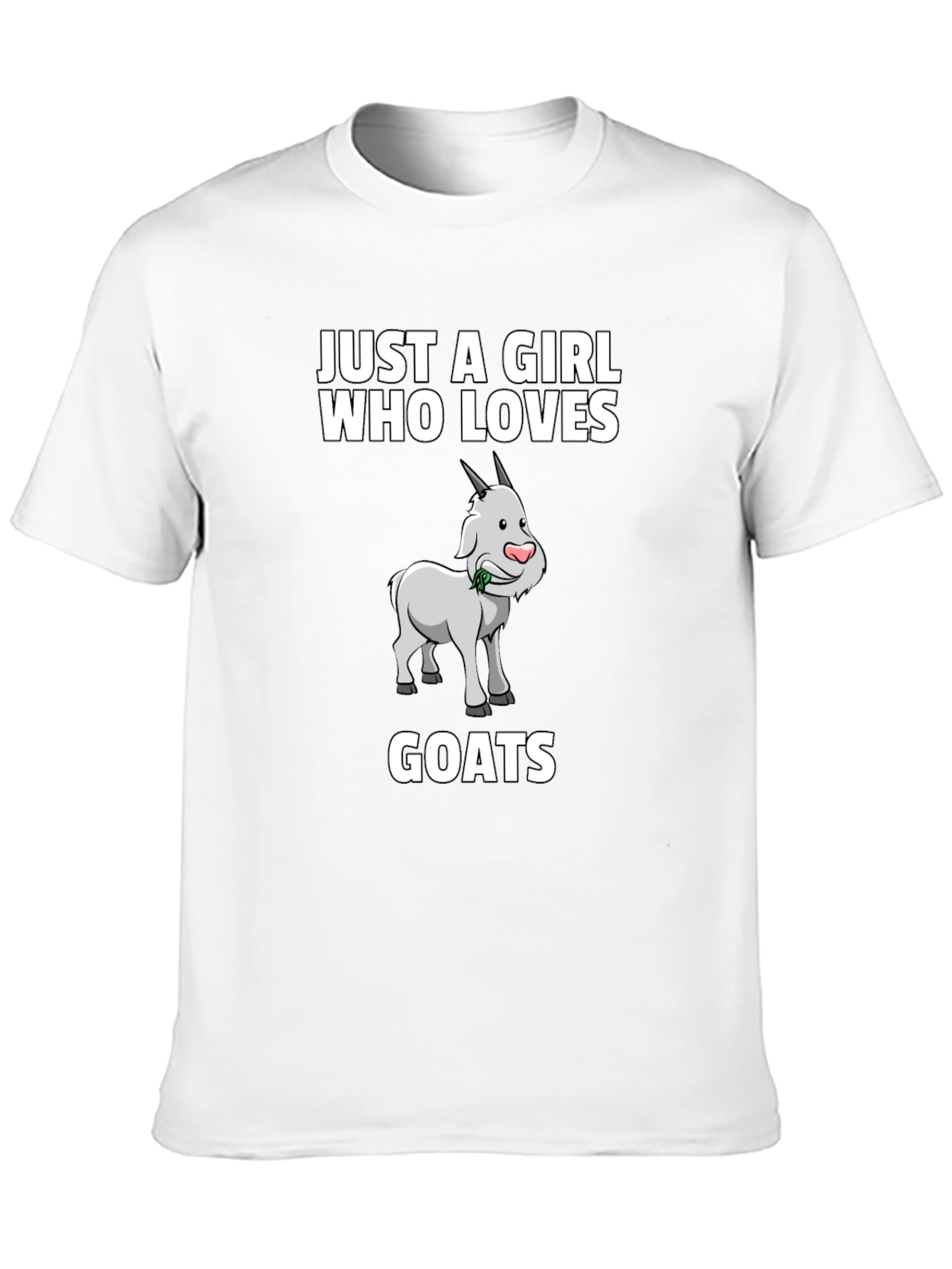 Black Just A Girl Who Loves Goats T-Shirt view 10
