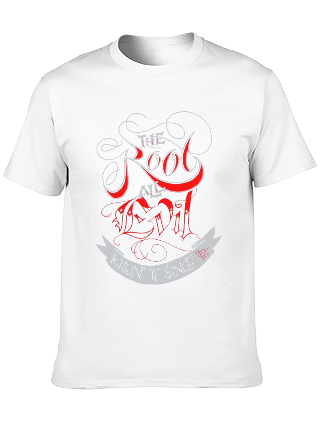 Black Root of All Evil T-Shirt - Killin' It Since '42 view 10